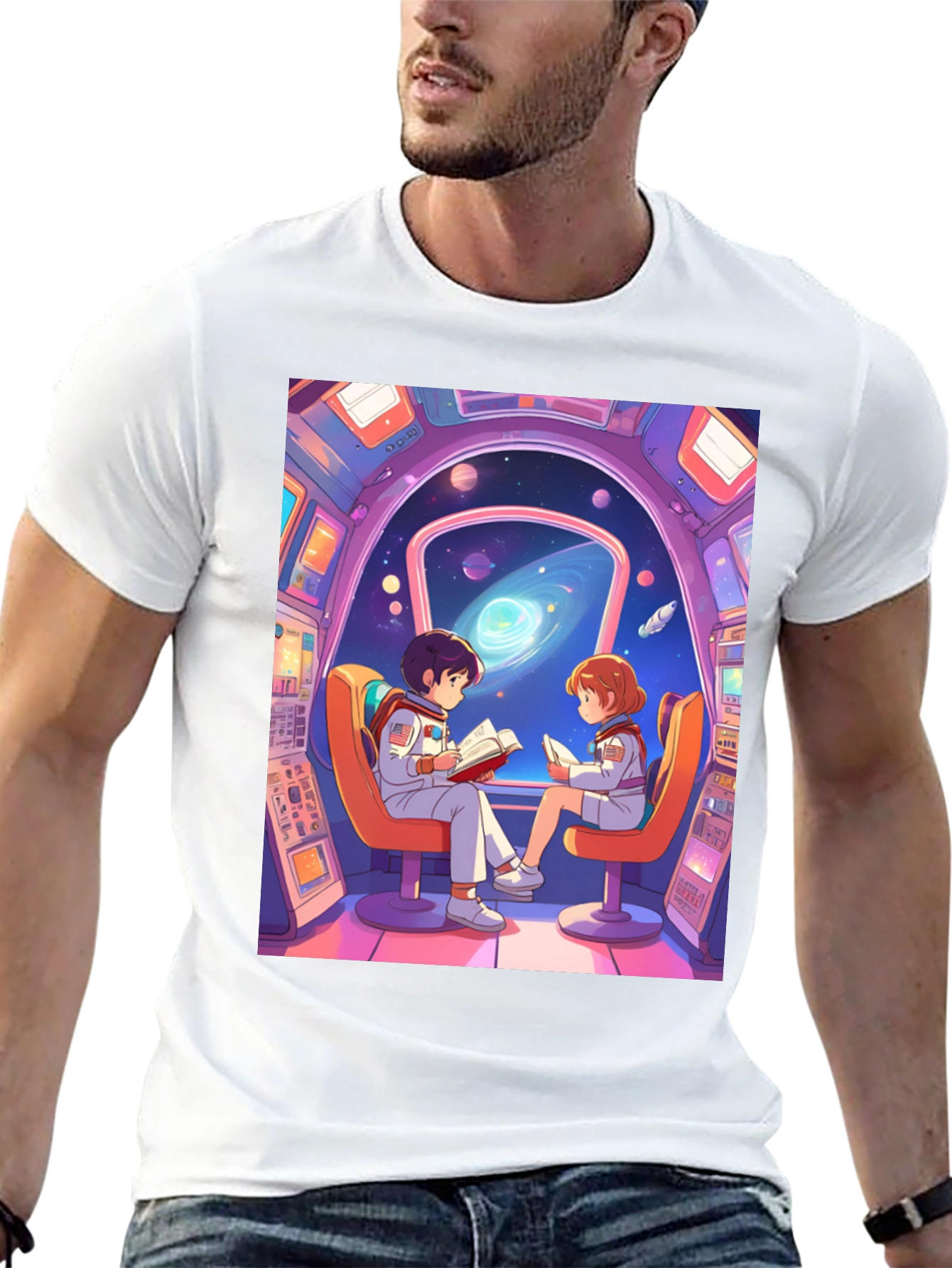 Anime Space Reader T-Shirt
