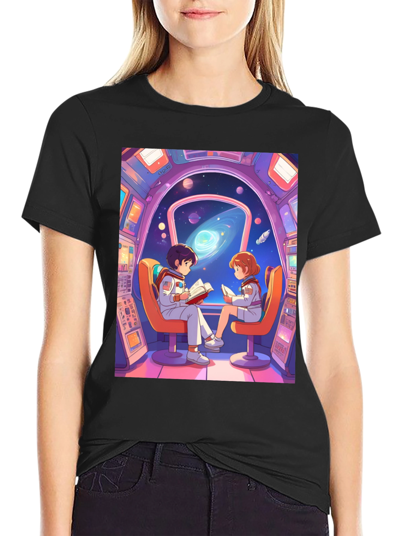Anime Space Reader T-Shirt