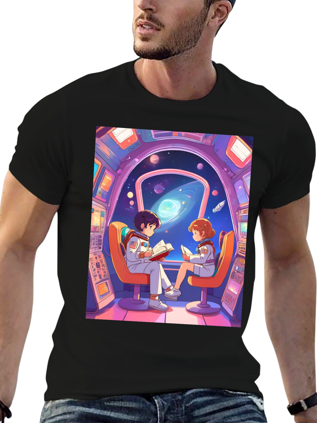 Anime Space Reader T-Shirt