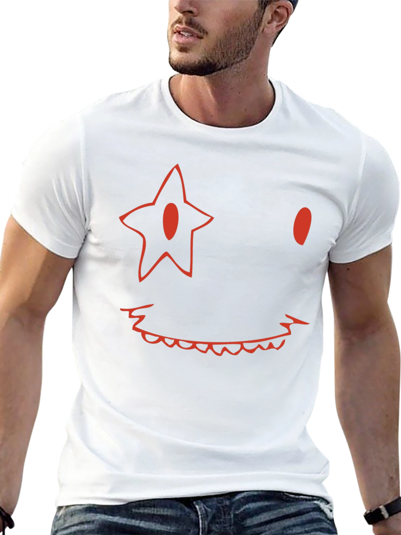 Star Eyed Smile Black Tee