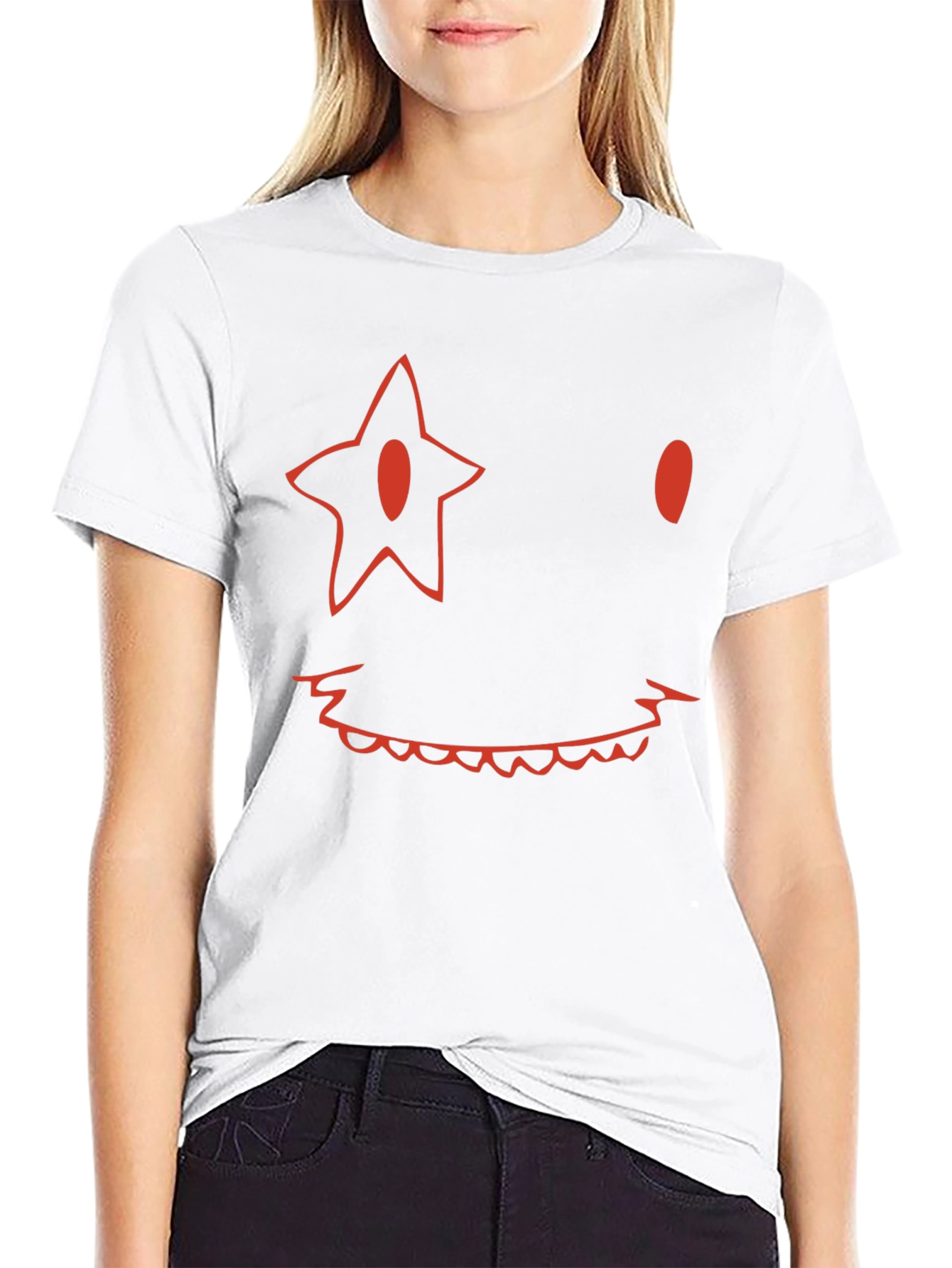 Star Eyed Smile Black Tee