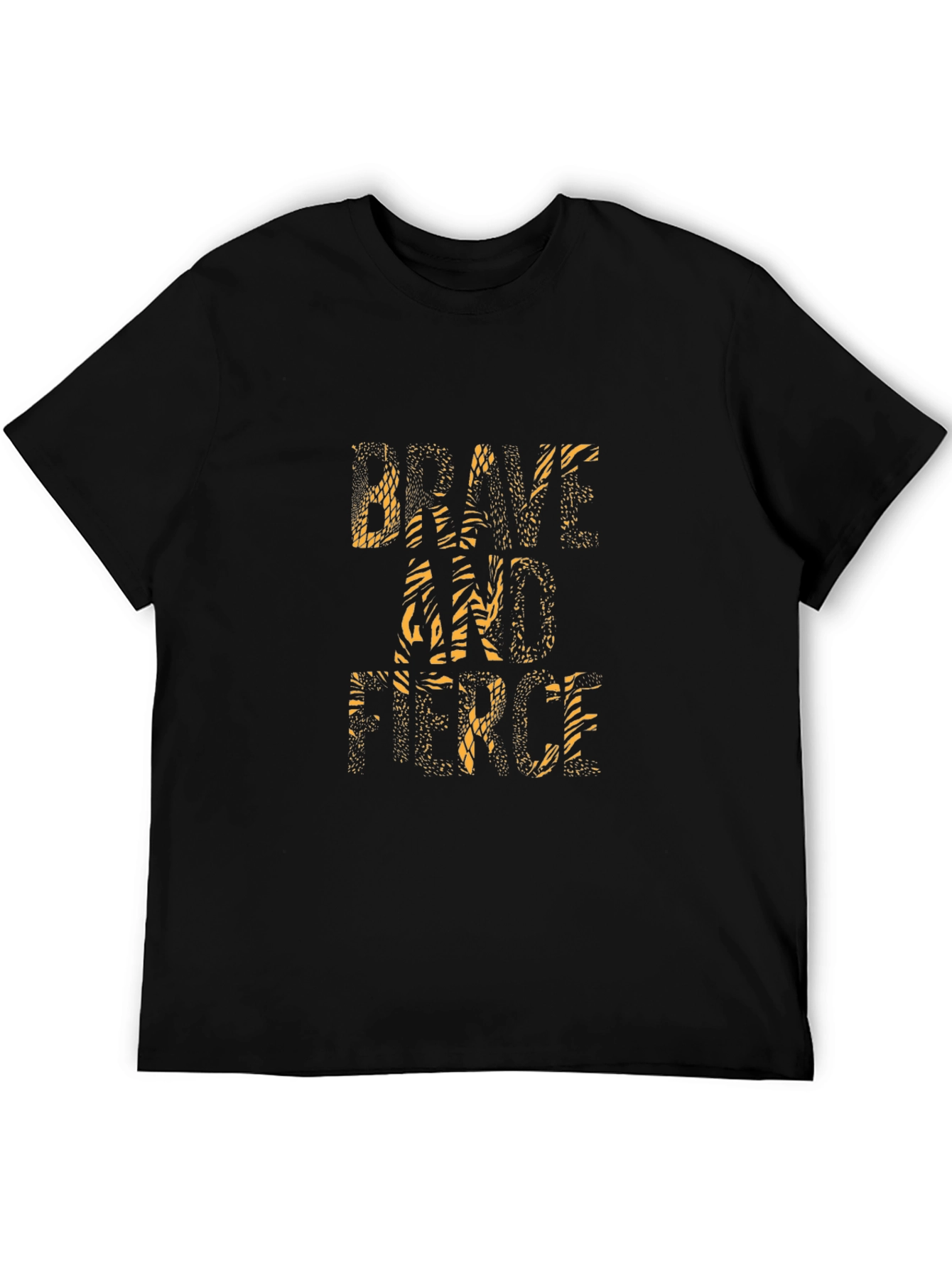 Brave and Fierce Graphic Tee - Mens Black T-Shirt