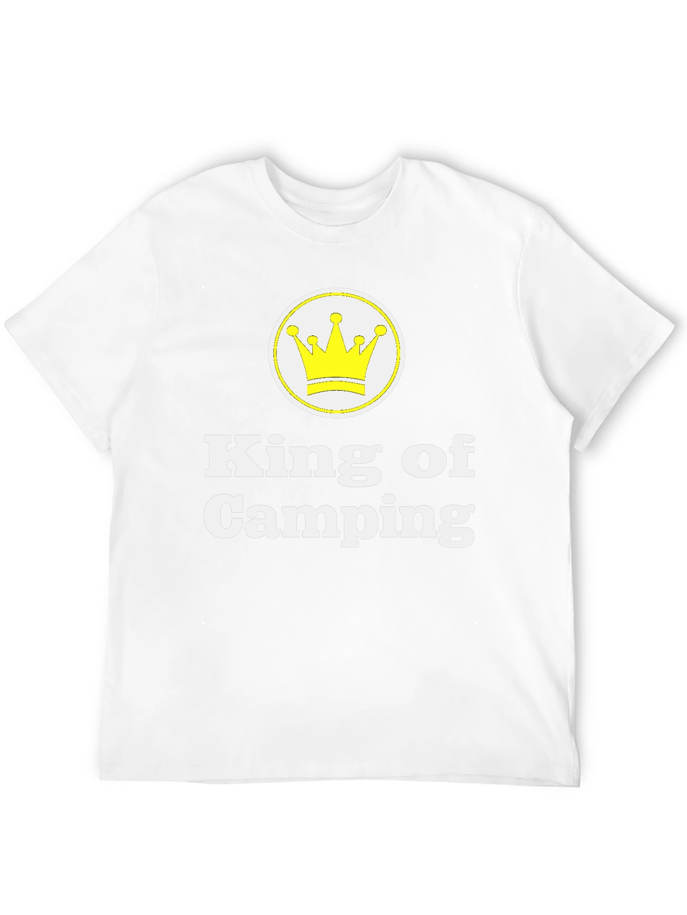 King of Camping T-Shirt - Black Crew Neck