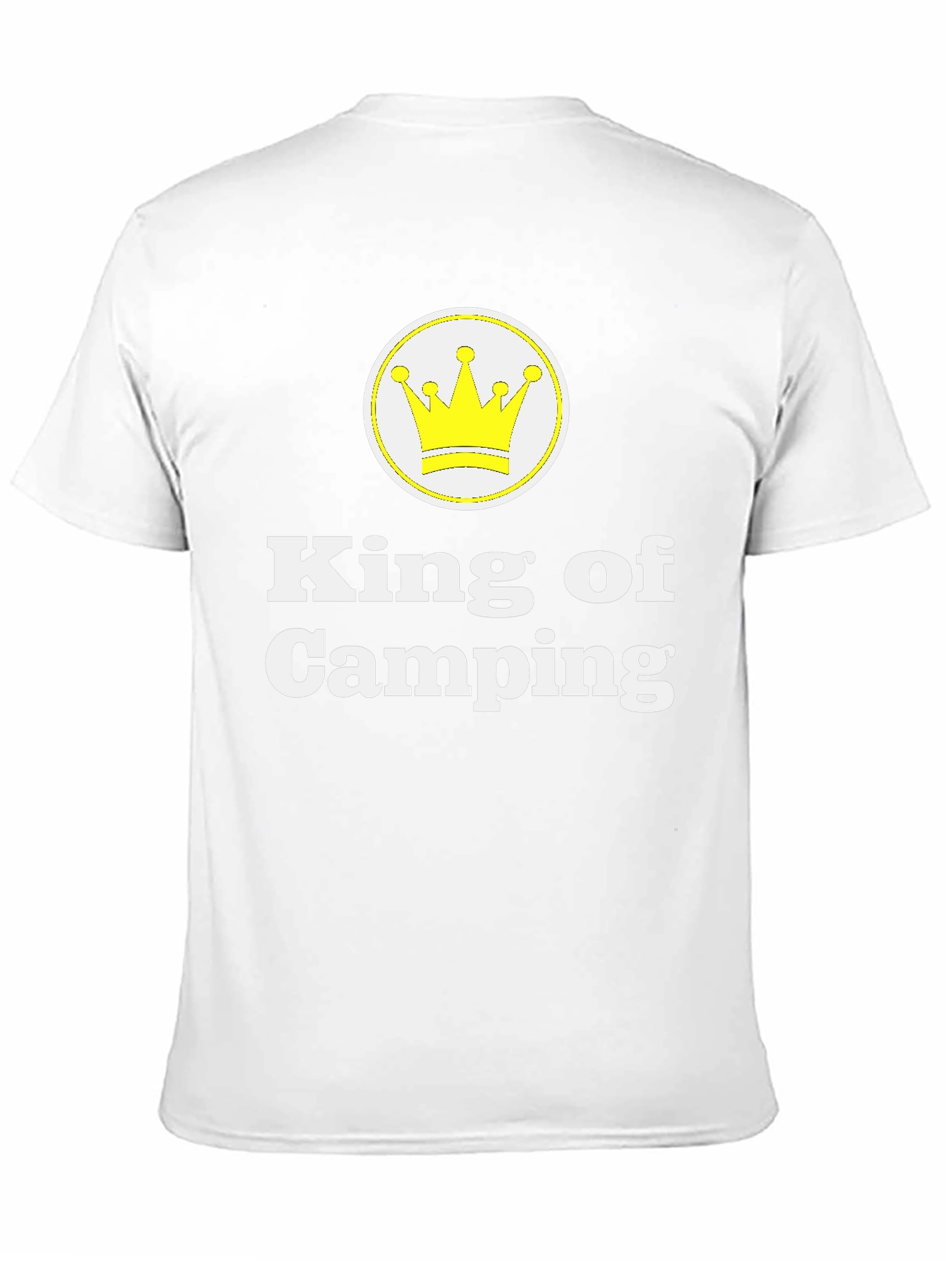 King of Camping T-Shirt - Black Crew Neck