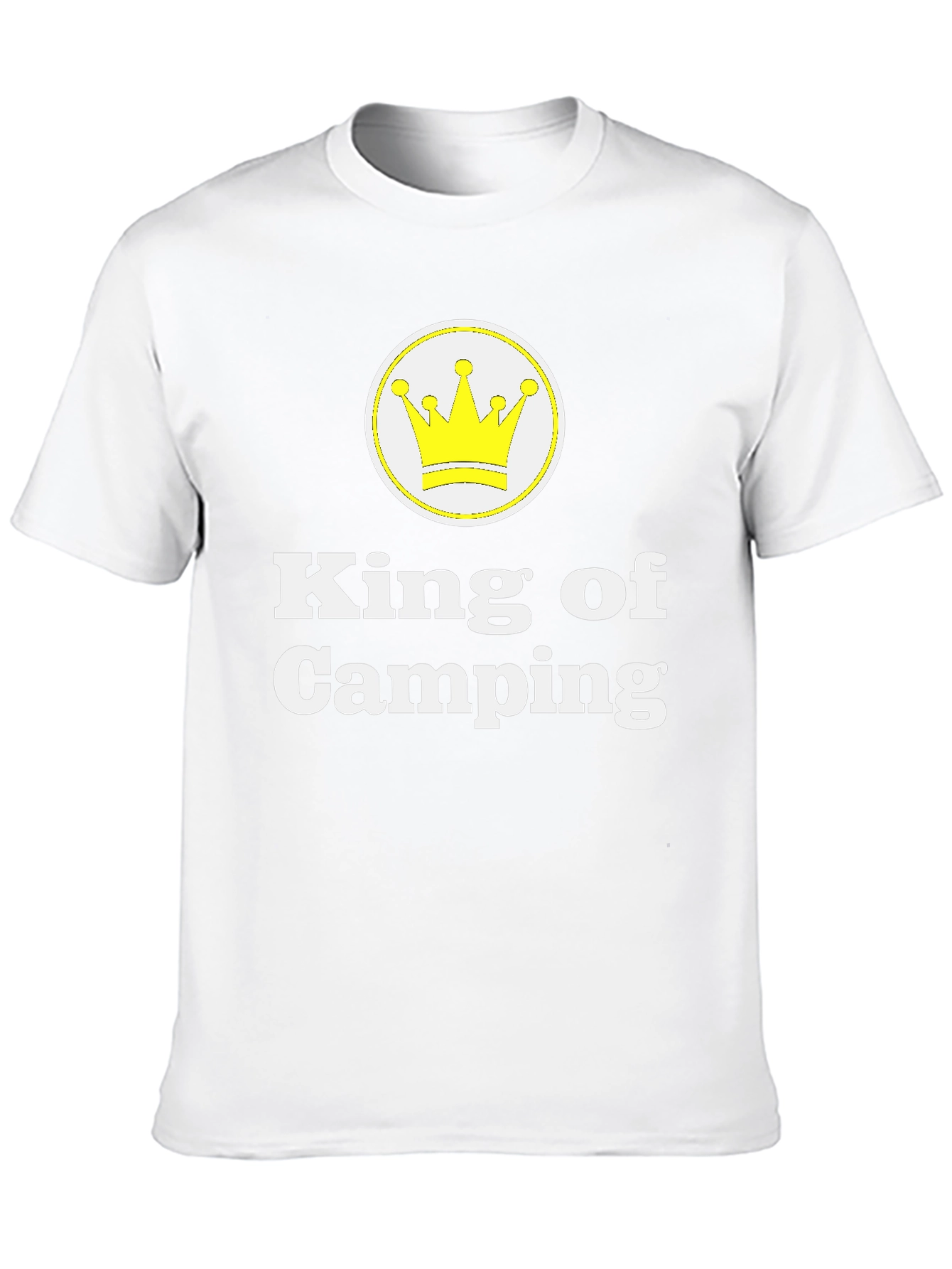 King of Camping T-Shirt - Black Crew Neck