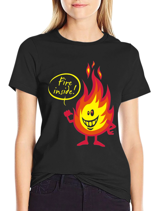 Fire Inside Graphic Tee - Mens Black T-Shirt