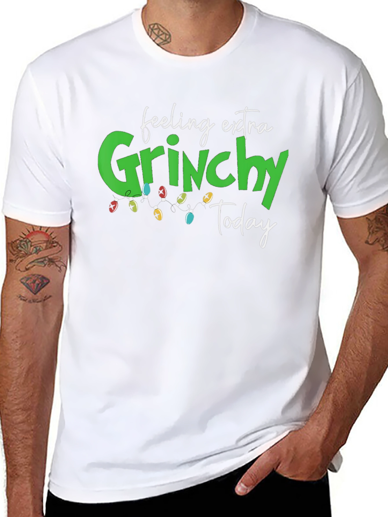 Feeling Extra Grinchy Today Black Graphic Tee
