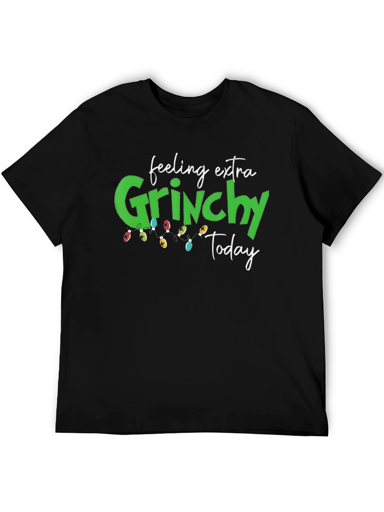 Feeling Extra Grinchy Today Black Graphic Tee
