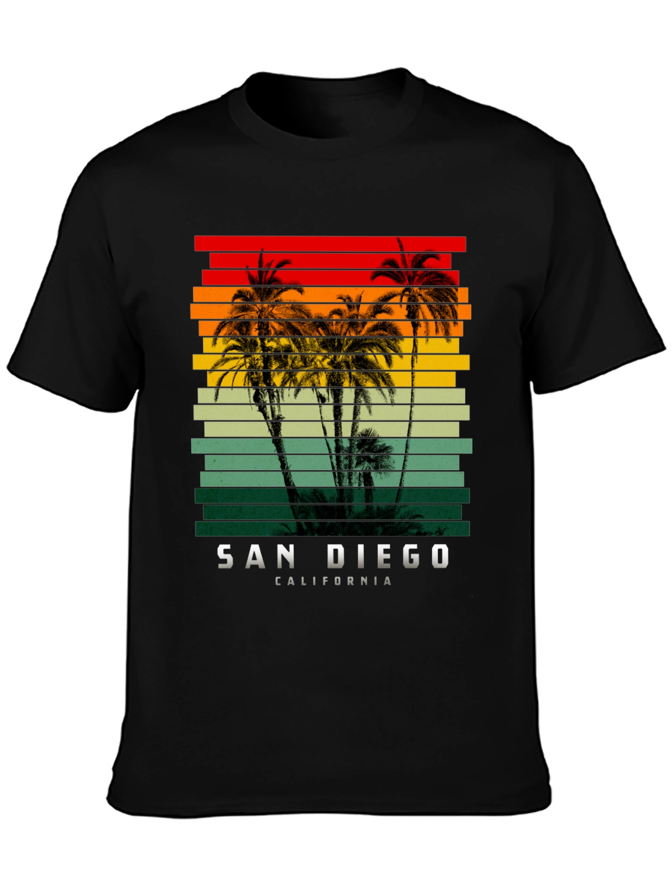 San Diego California Palms Graphic T-Shirt