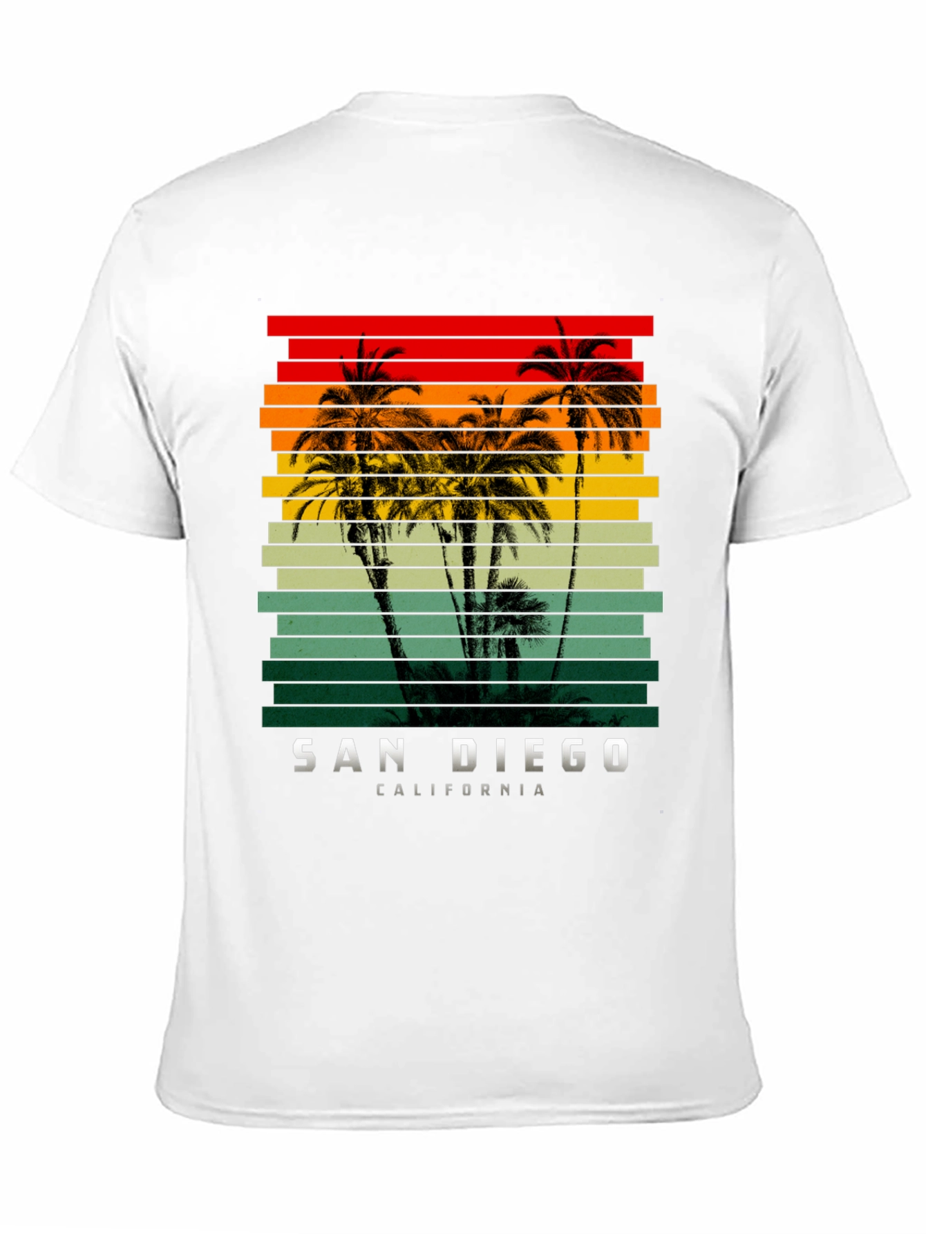 San Diego California Palms Graphic T-Shirt