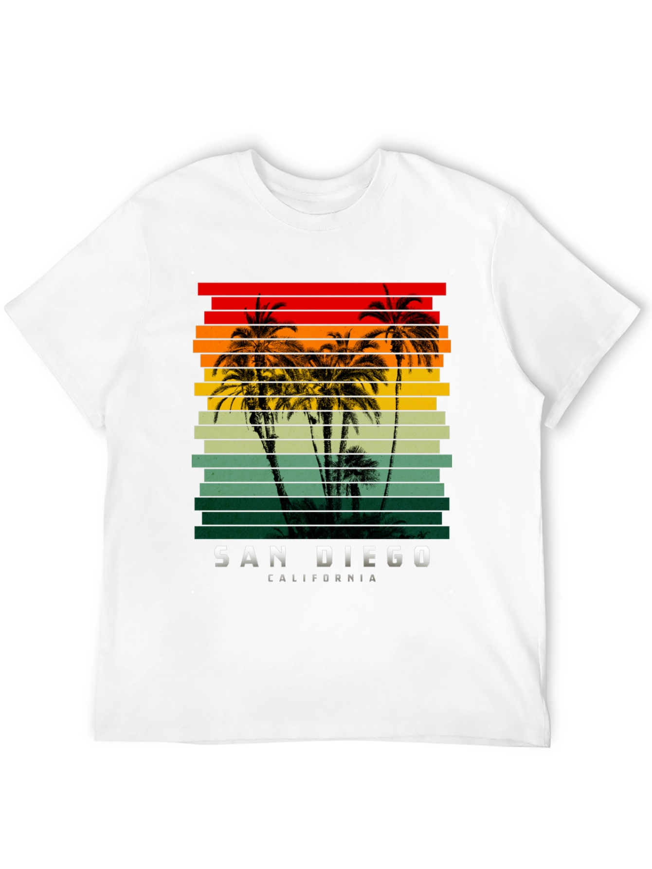 San Diego California Palms Graphic T-Shirt