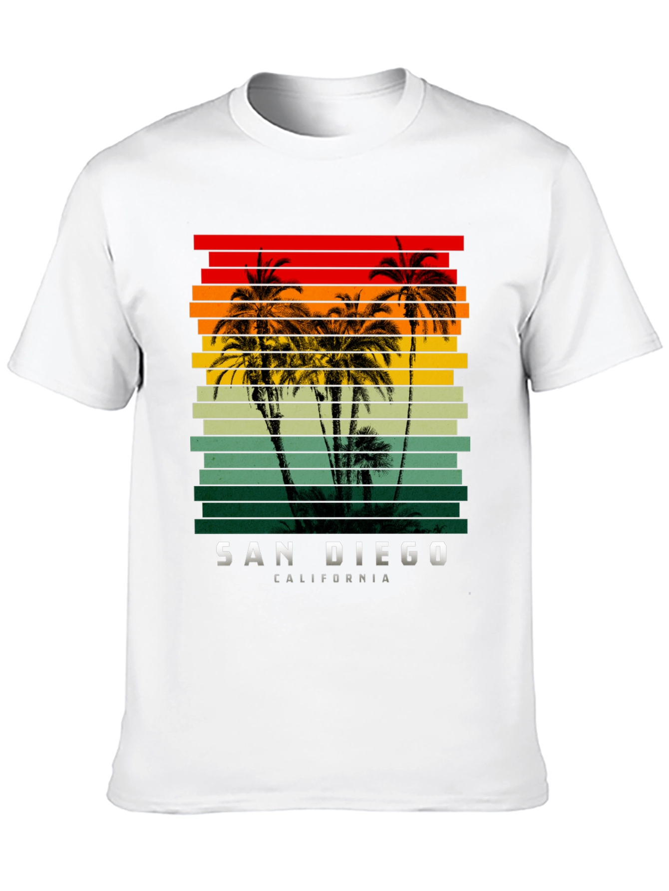 San Diego California Palms Graphic T-Shirt