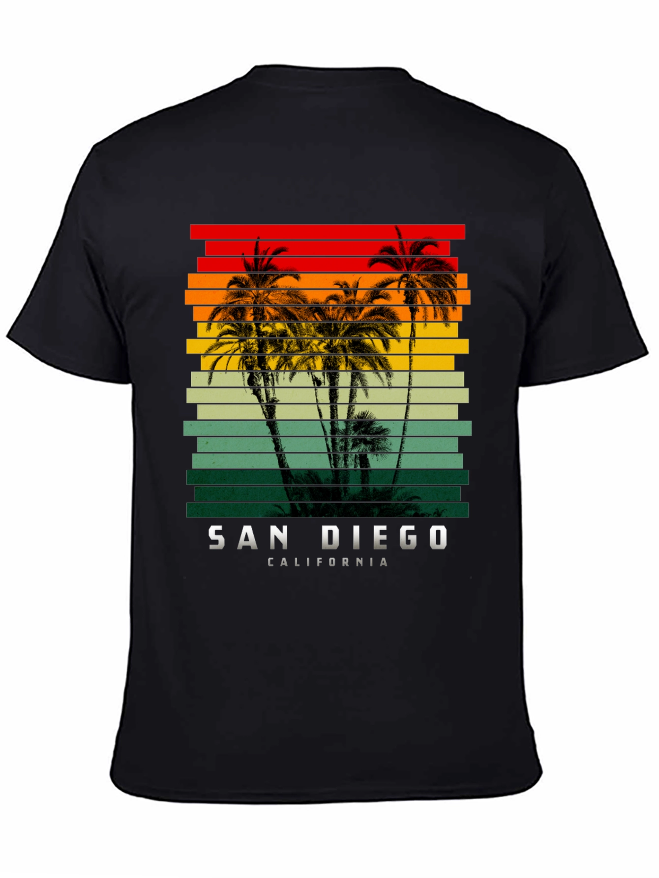 San Diego California Palms Graphic T-Shirt