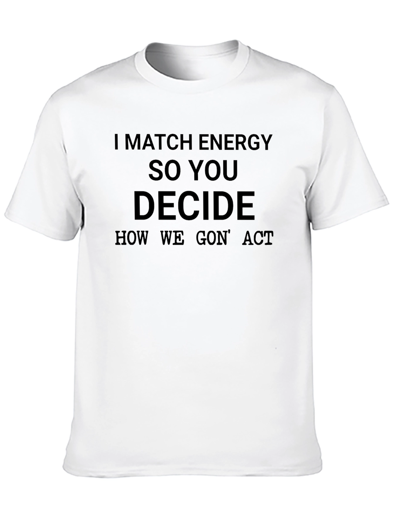 I MATCH ENERGY Graphic T-Shirt - Black
