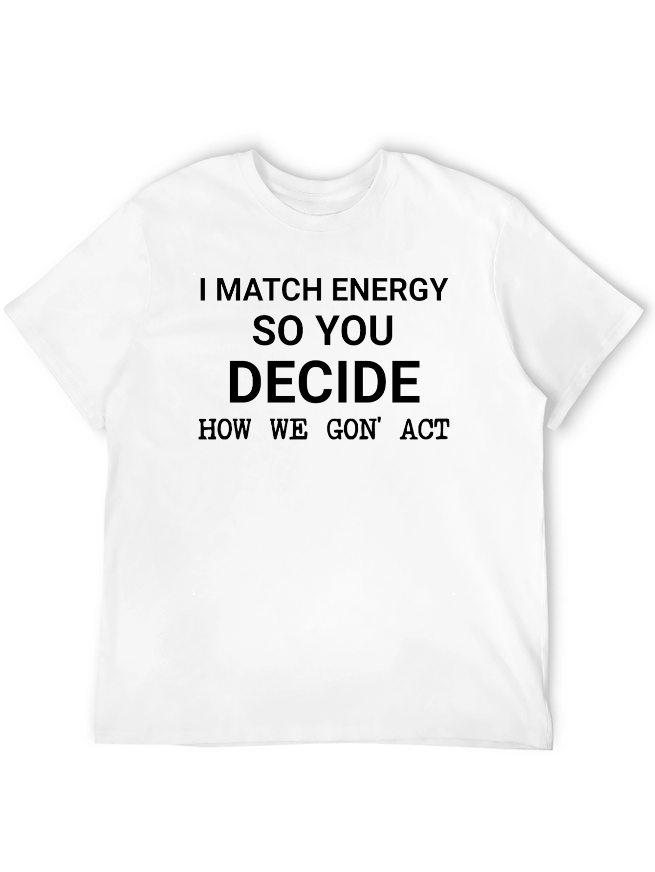 I MATCH ENERGY Graphic T-Shirt - Black