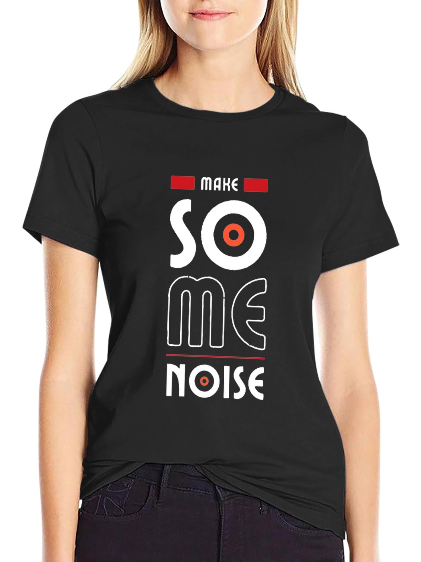 Make Some Noise Black Graphic Tee