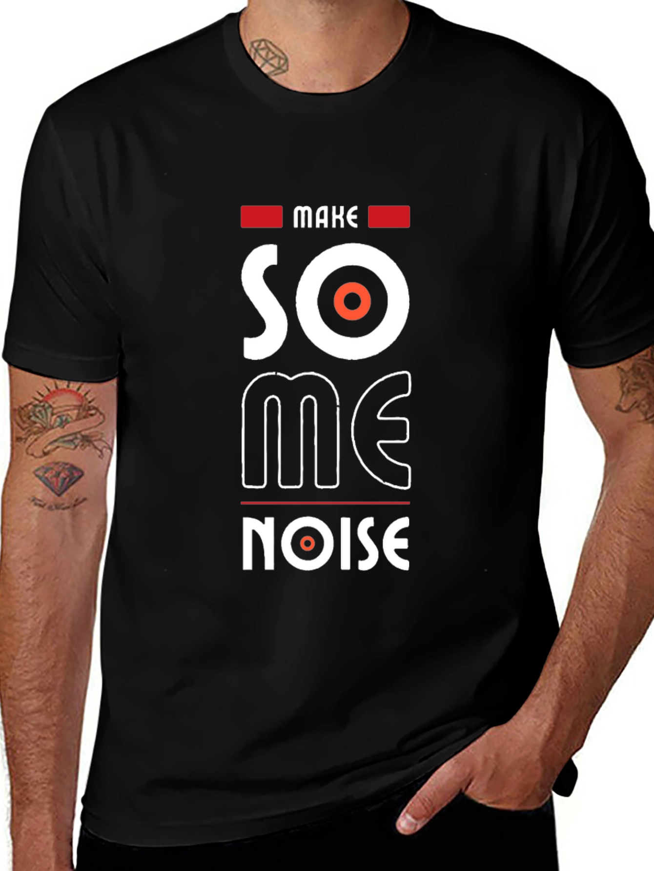 Make Some Noise Black Graphic Tee