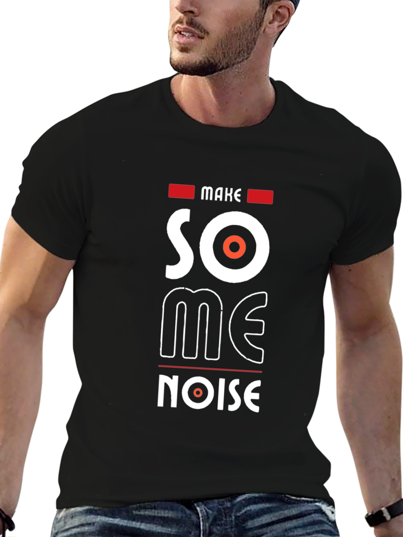 Make Some Noise Black Graphic Tee