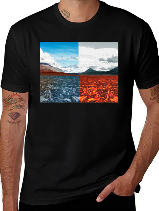 Elemental Lands Graphic T-Shirt - Mens Black Tee