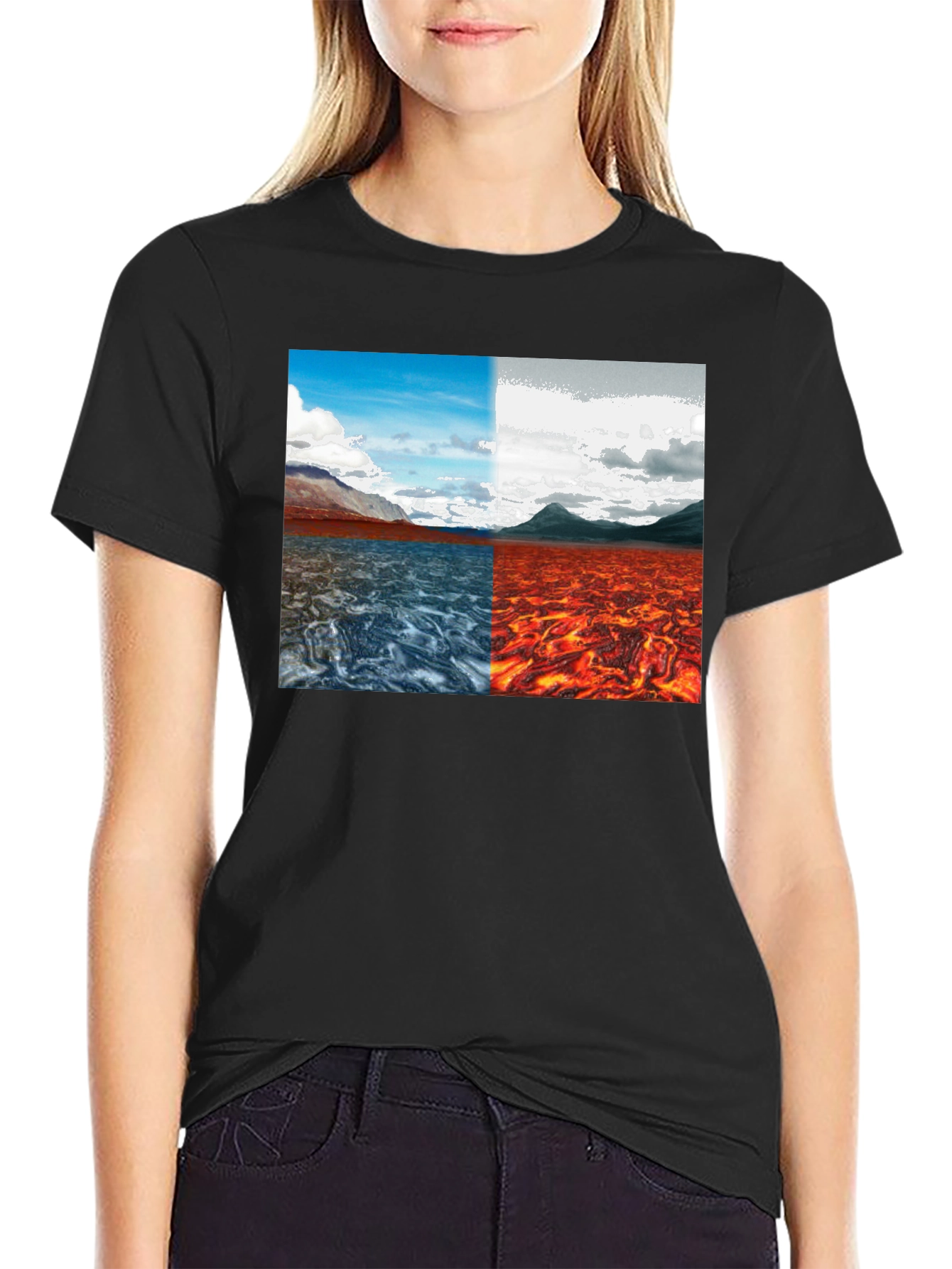 Elemental Lands Graphic T-Shirt - Mens Black Tee