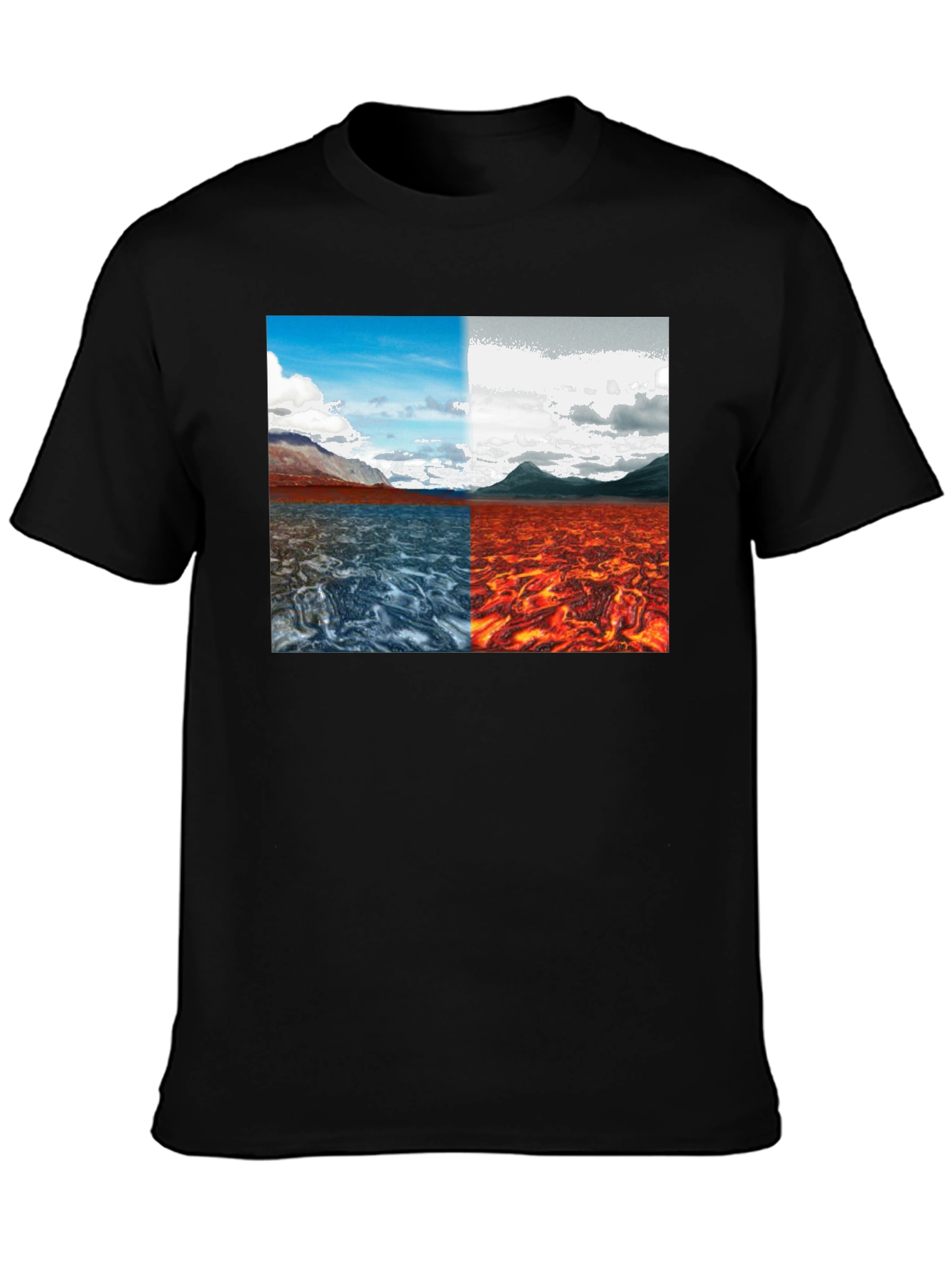 Elemental Lands Graphic T-Shirt - Mens Black Tee