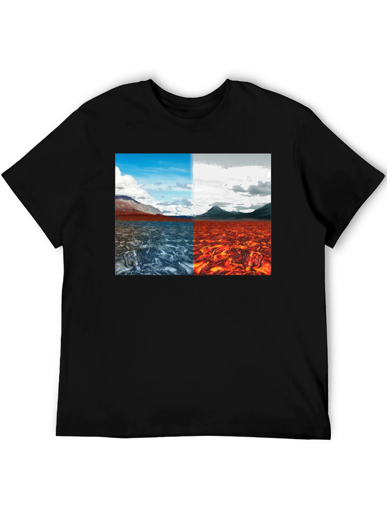 Elemental Lands Graphic T-Shirt - Mens Black Tee