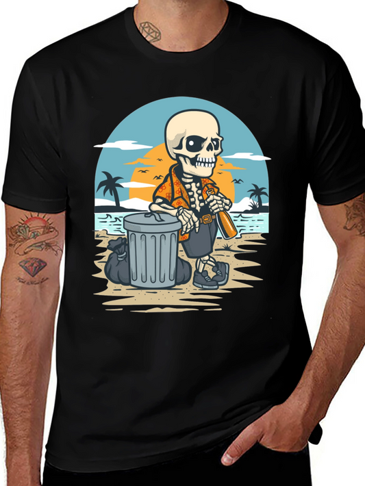 Beach Skeleton T-Shirt - Clean Up Crew