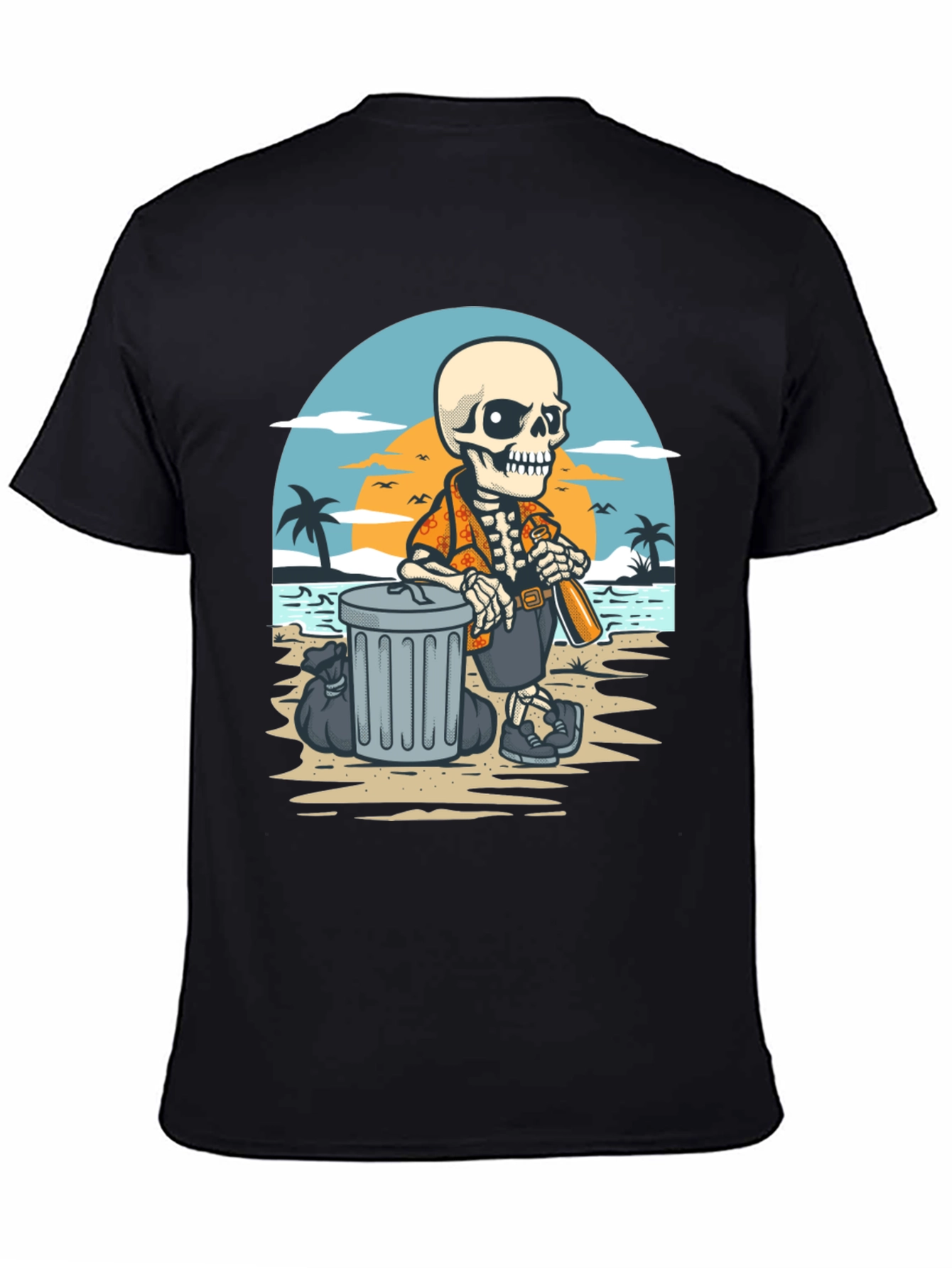 Beach Skeleton T-Shirt - Clean Up Crew