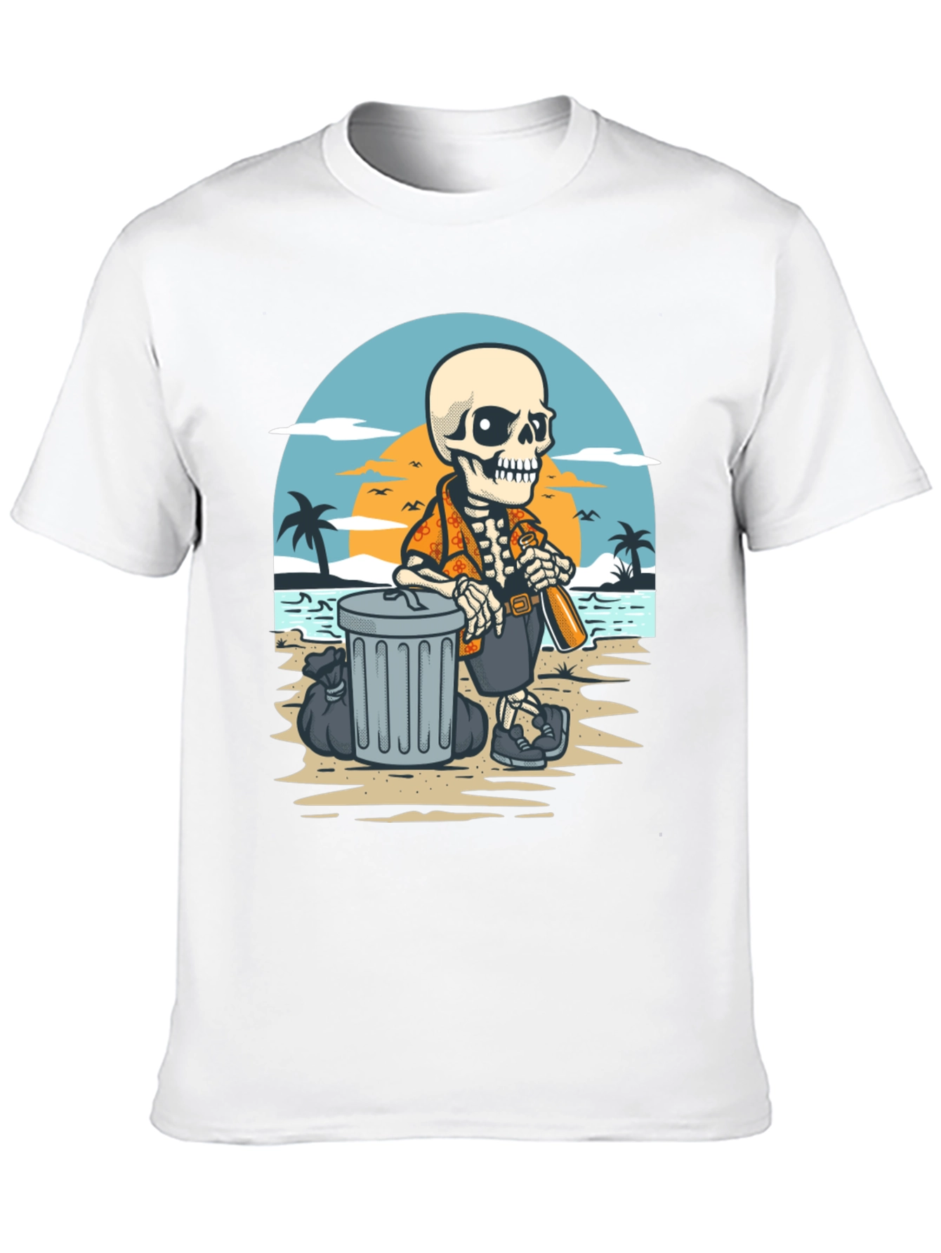 Beach Skeleton T-Shirt - Clean Up Crew