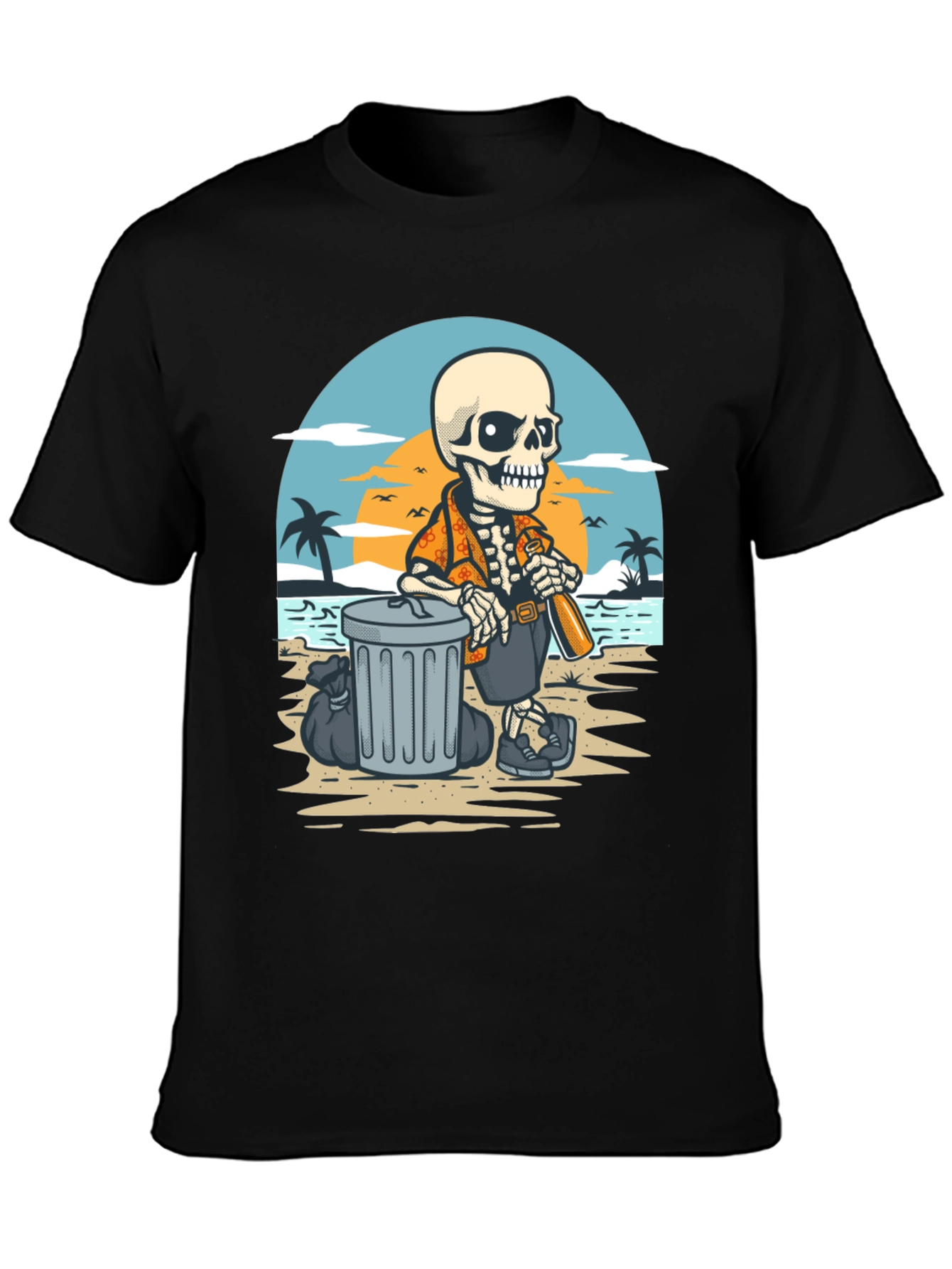 Beach Skeleton T-Shirt - Clean Up Crew