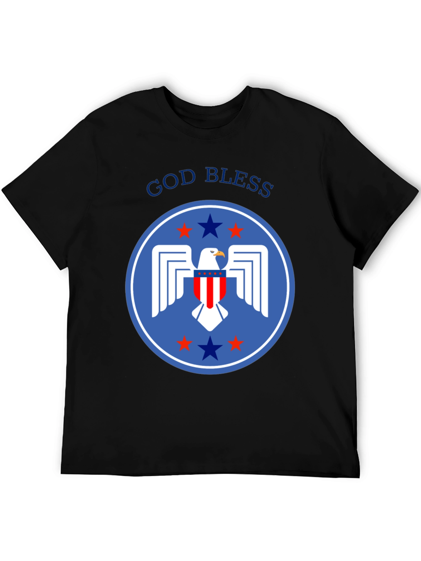 Patriotic Eagle Graphic T-Shirt - God Bless America