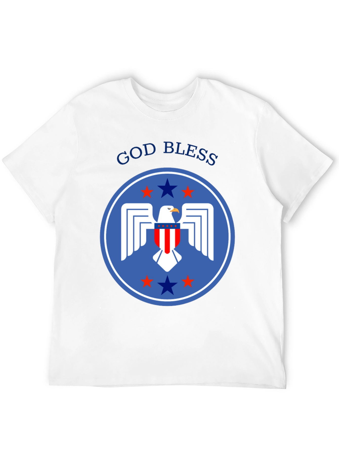 Patriotic Eagle Graphic T-Shirt - God Bless America