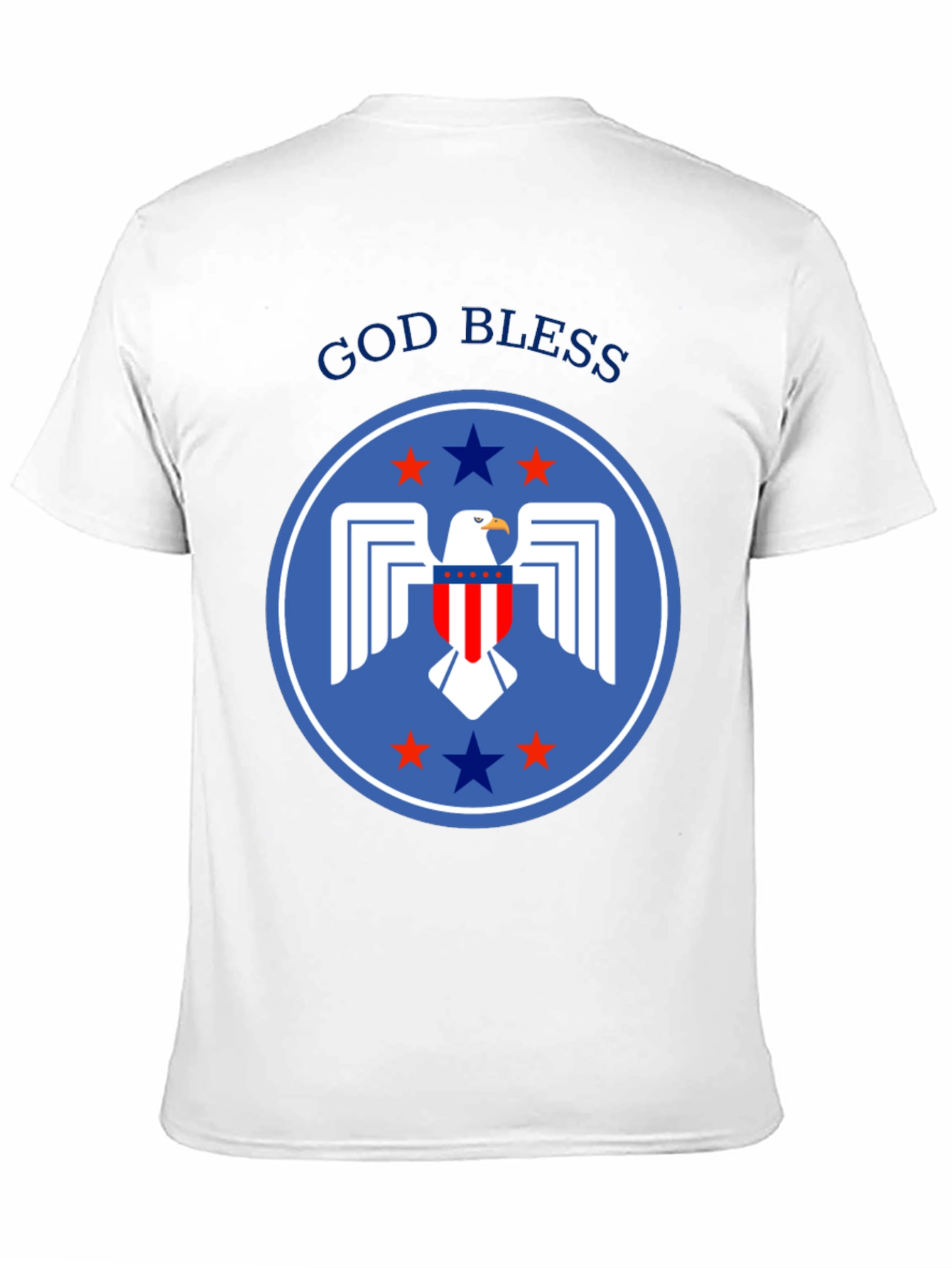 Patriotic Eagle Graphic T-Shirt - God Bless America