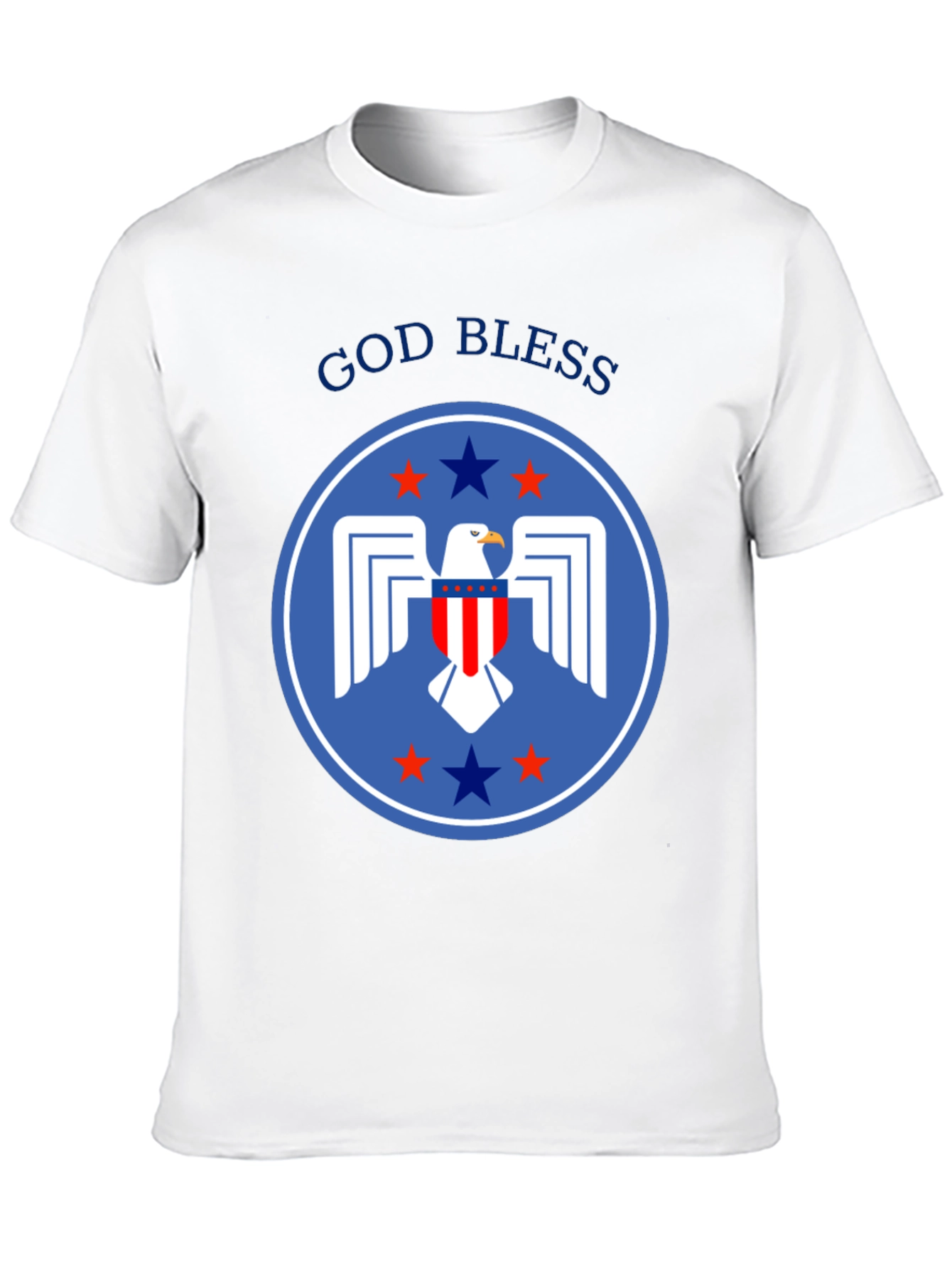 Patriotic Eagle Graphic T-Shirt - God Bless America