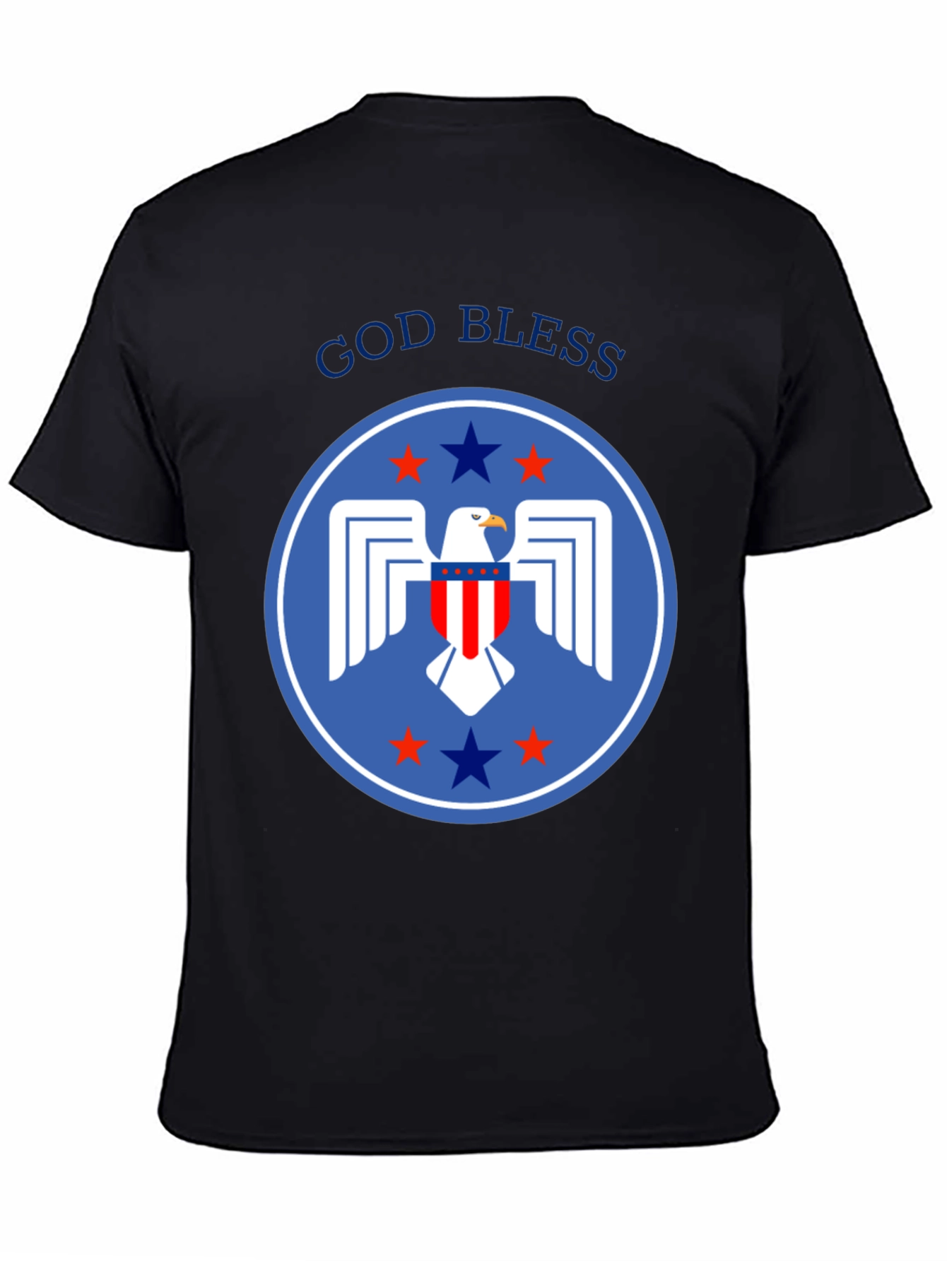 Patriotic Eagle Graphic T-Shirt - God Bless America