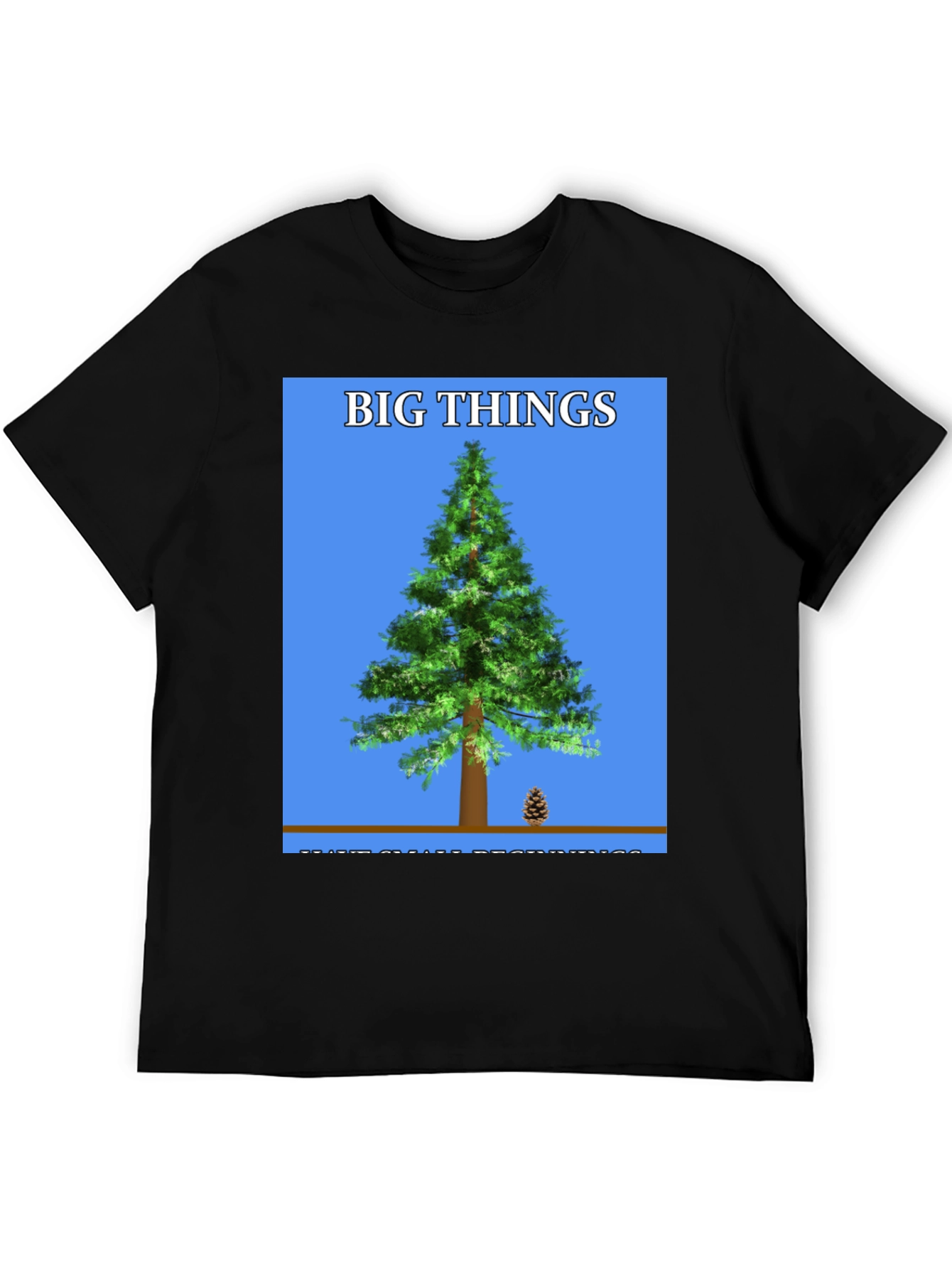 Big Things Tree Graphic Tee - Black