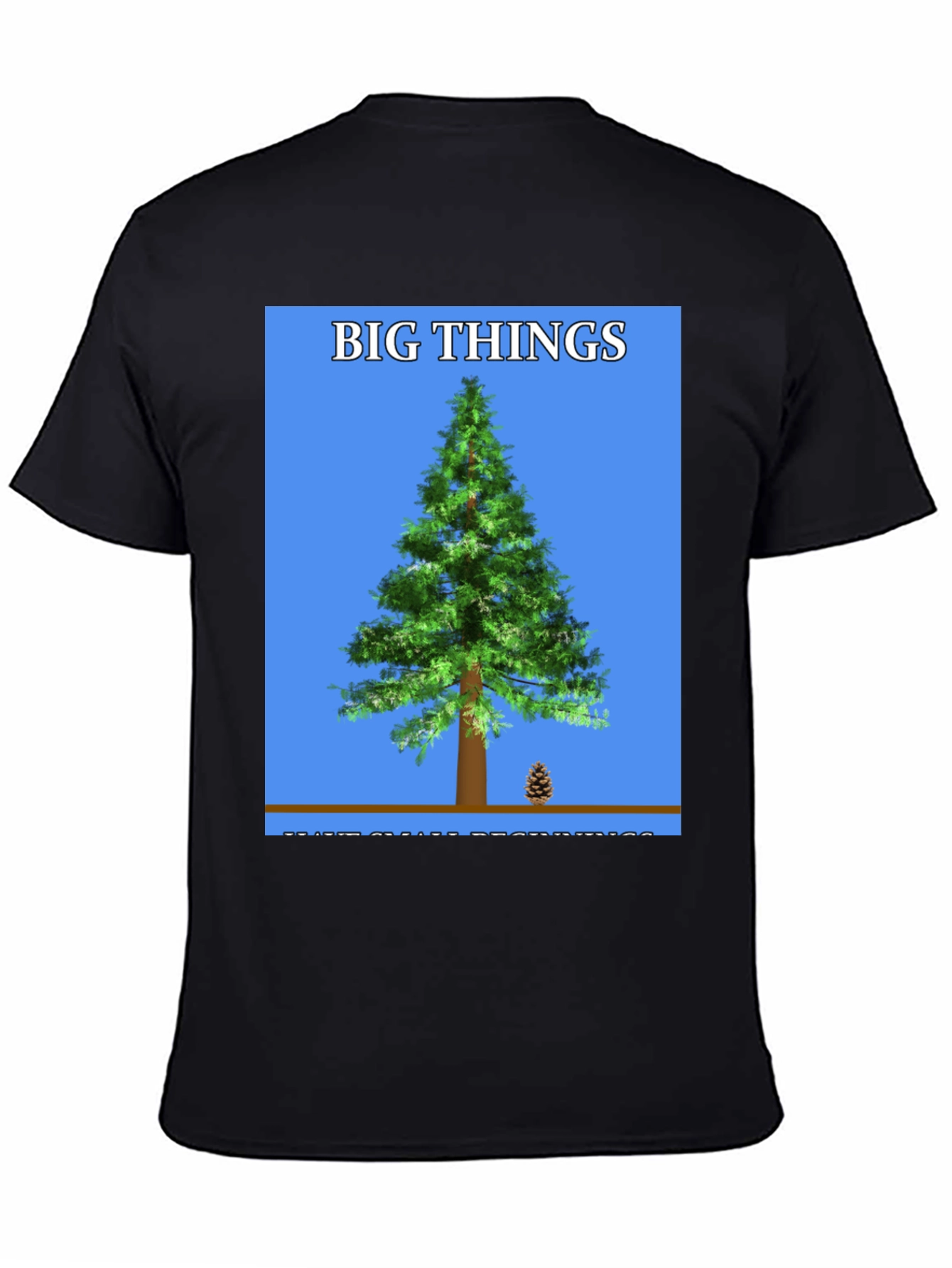 Big Things Tree Graphic Tee - Black