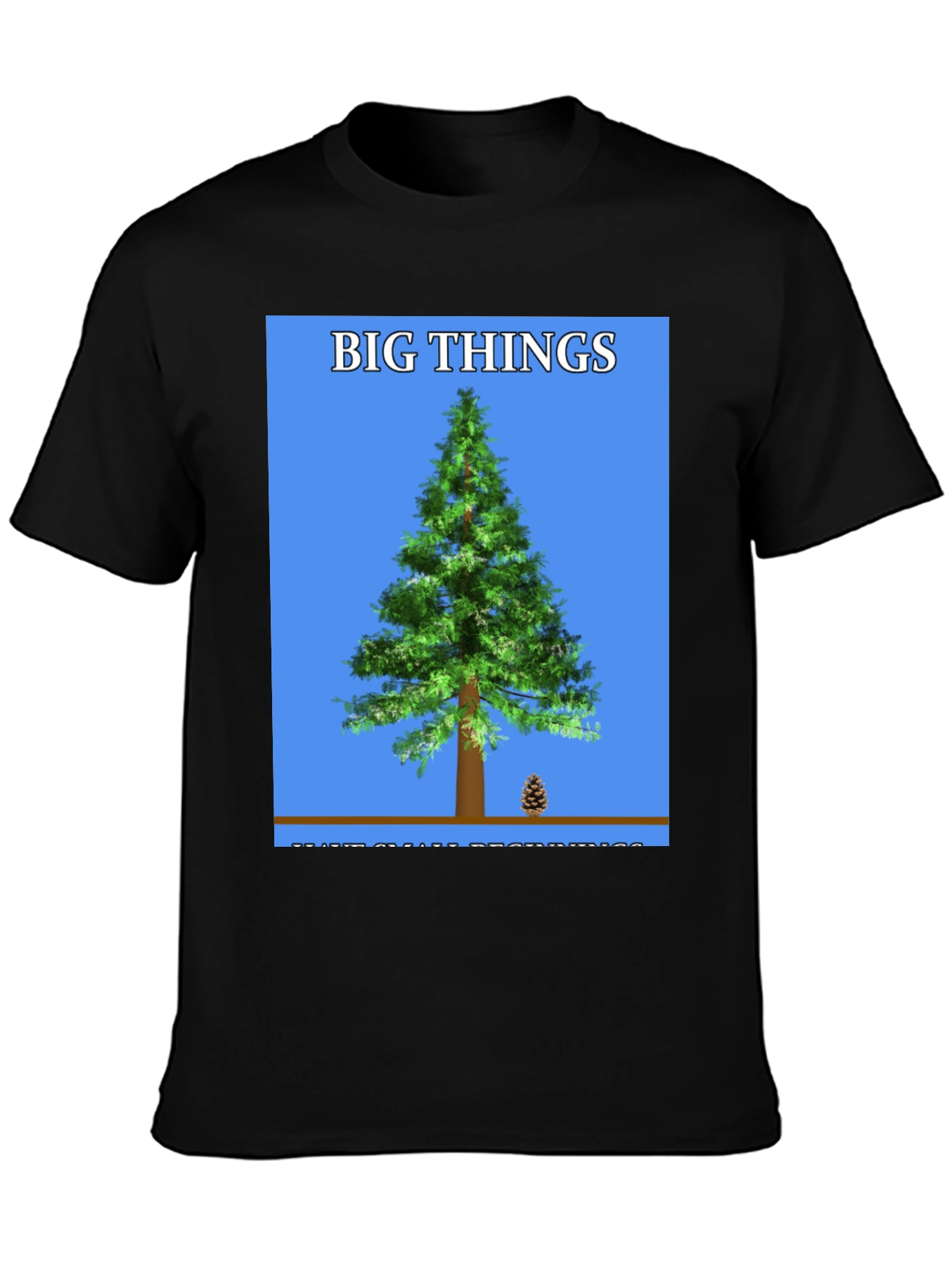 Big Things Tree Graphic Tee - Black