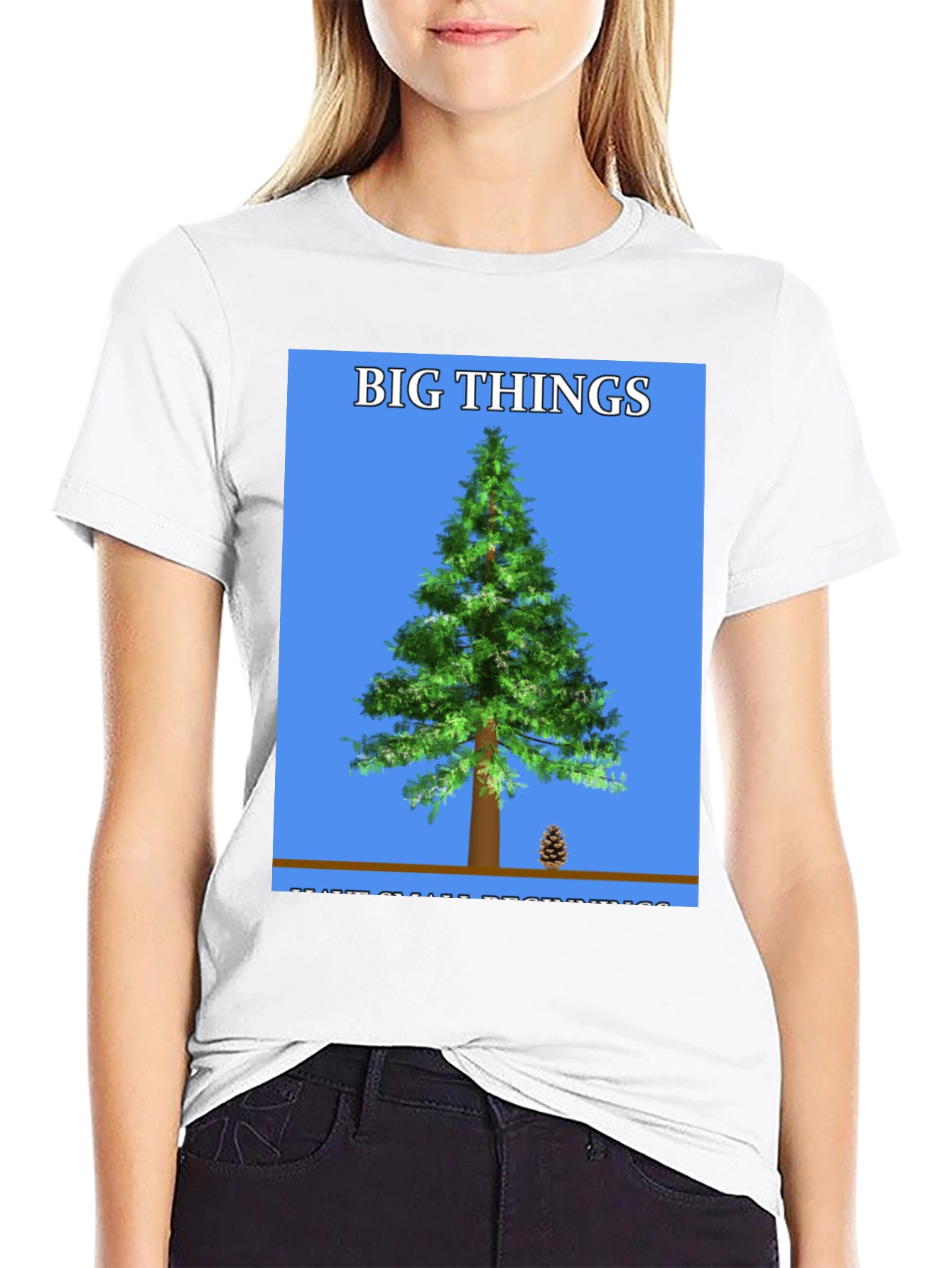 Big Things Tree Graphic Tee - Black