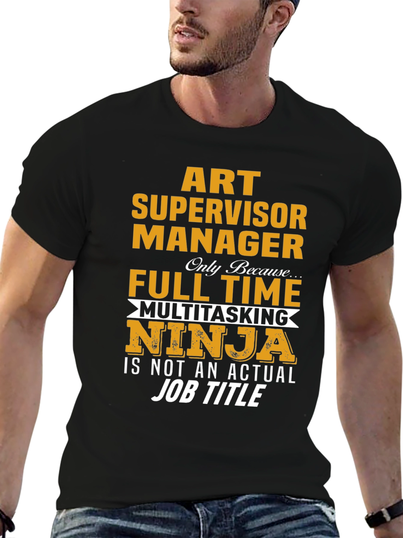 Art Supervisor Manager Full-Time Ninja T-Shirt