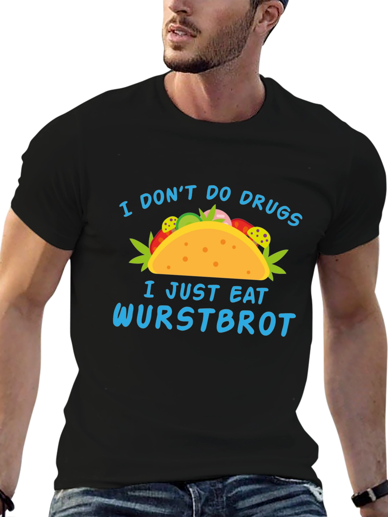 Funny Wurstbrot T-Shirt - I Dont Do Drugs Tee
