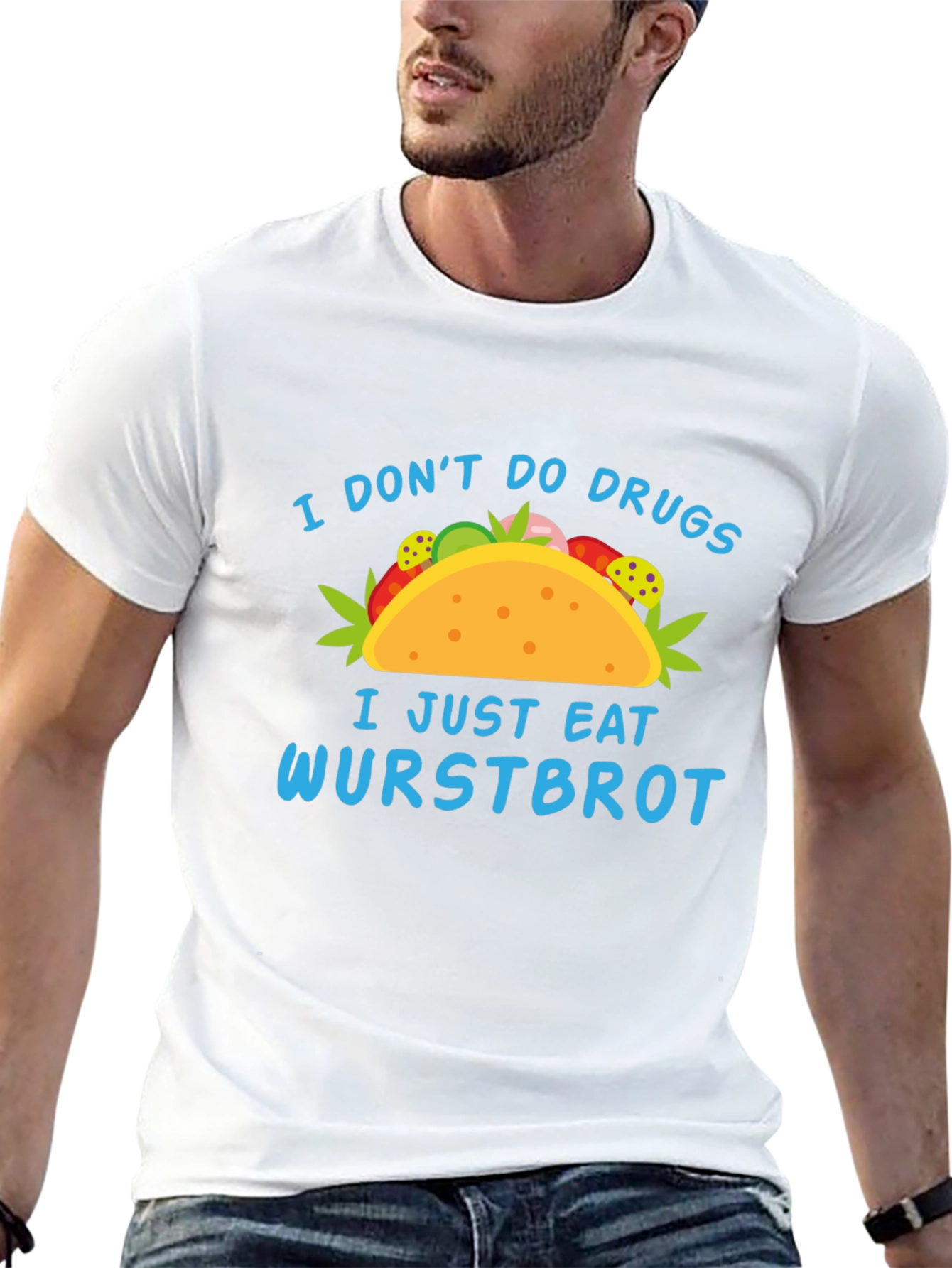 Funny Wurstbrot T-Shirt - I Dont Do Drugs Tee