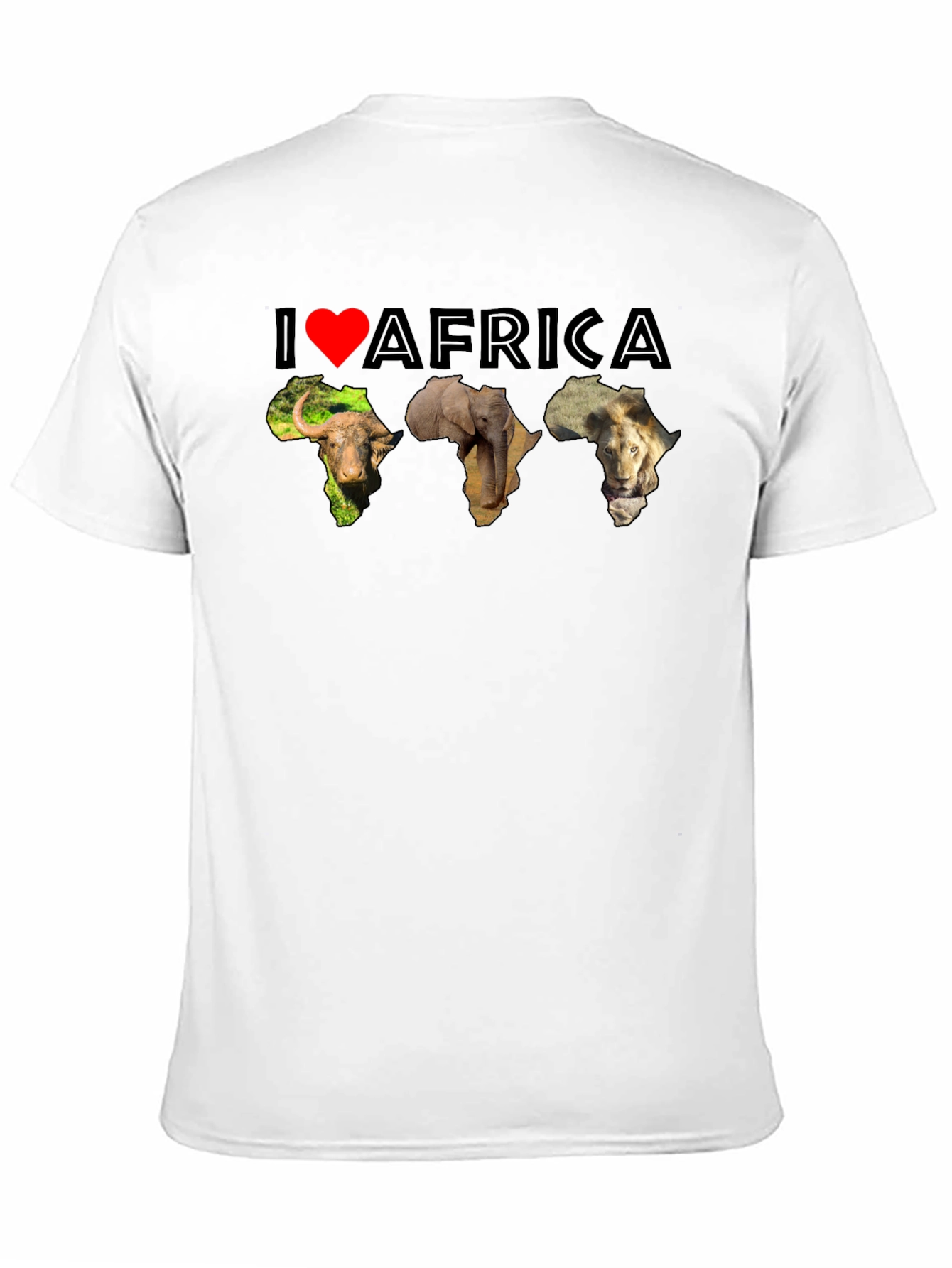I Love Africa Graphic Tee | Black Cotton T-Shirt