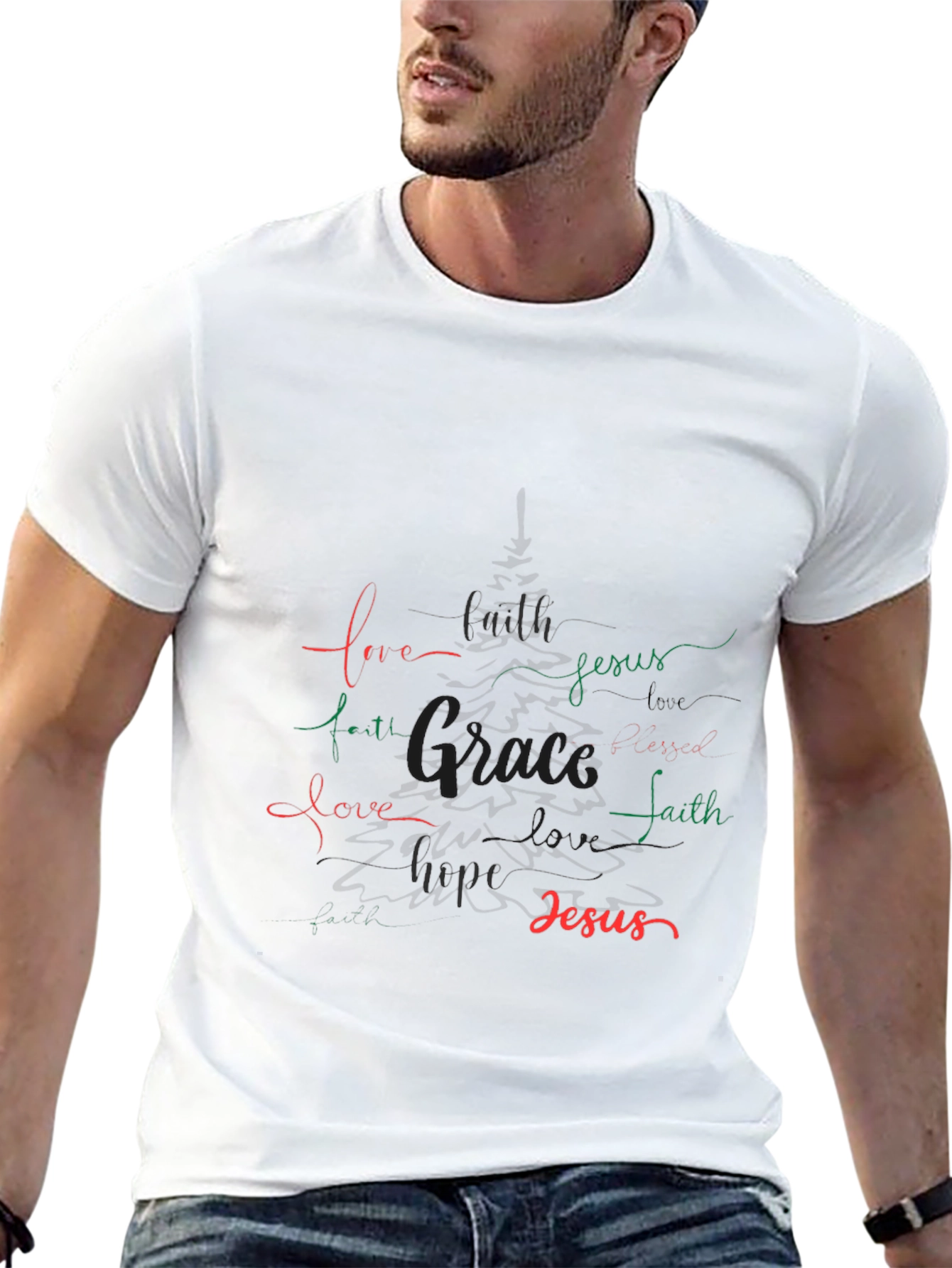 Faith Hope Love Jesus Graphic Tee