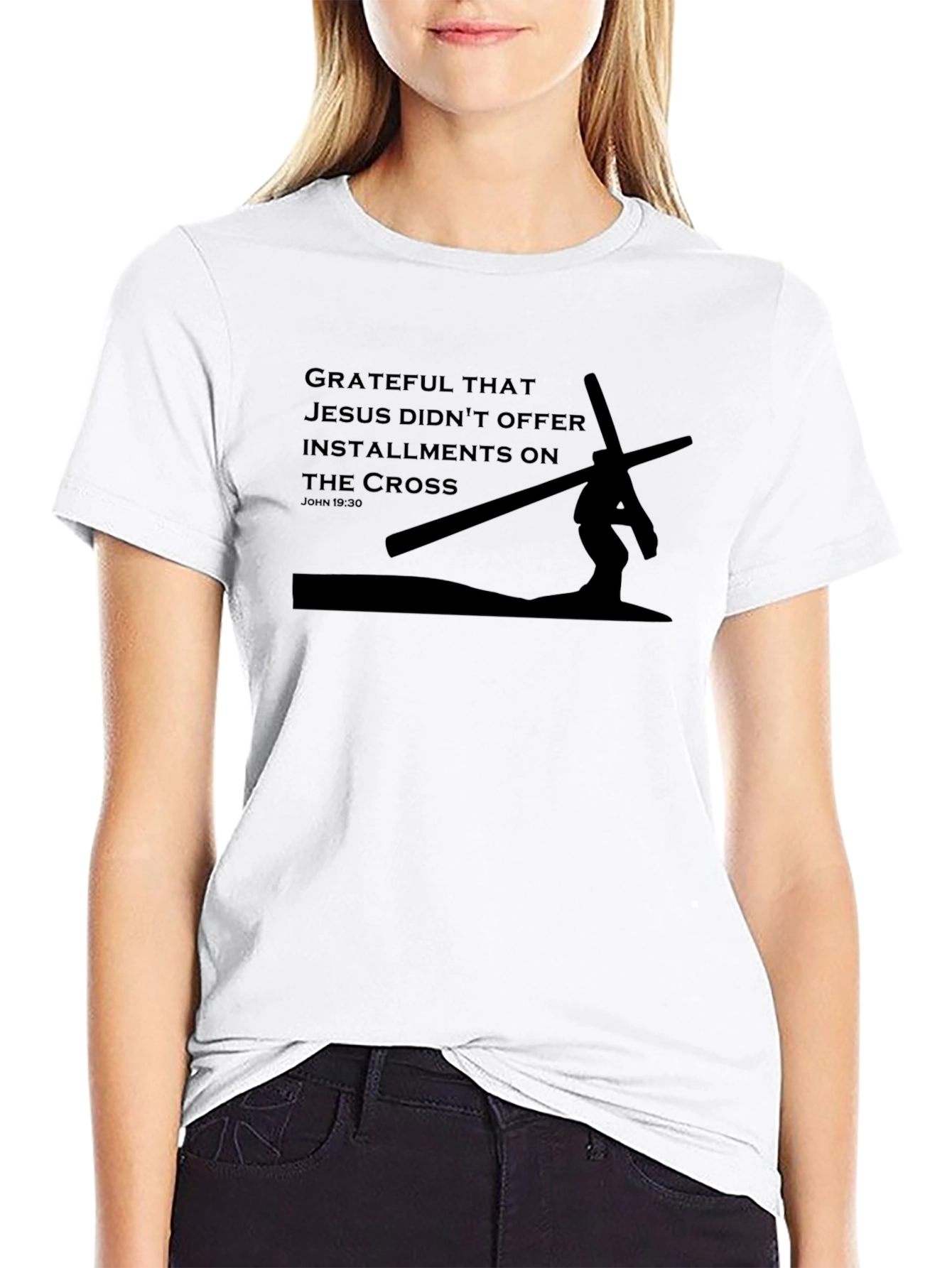 Grateful Jesus Cross Black T-Shirt
