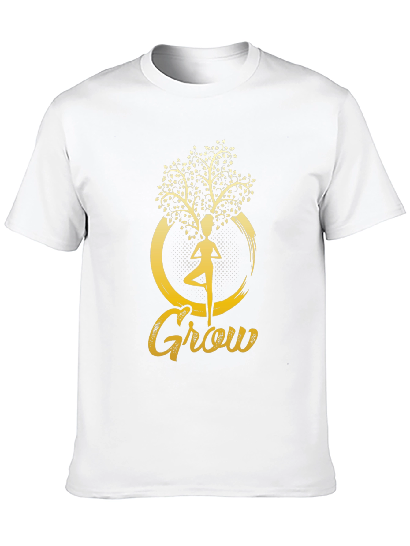 Grow Yoga Tree Graphic T-Shirt - Black
