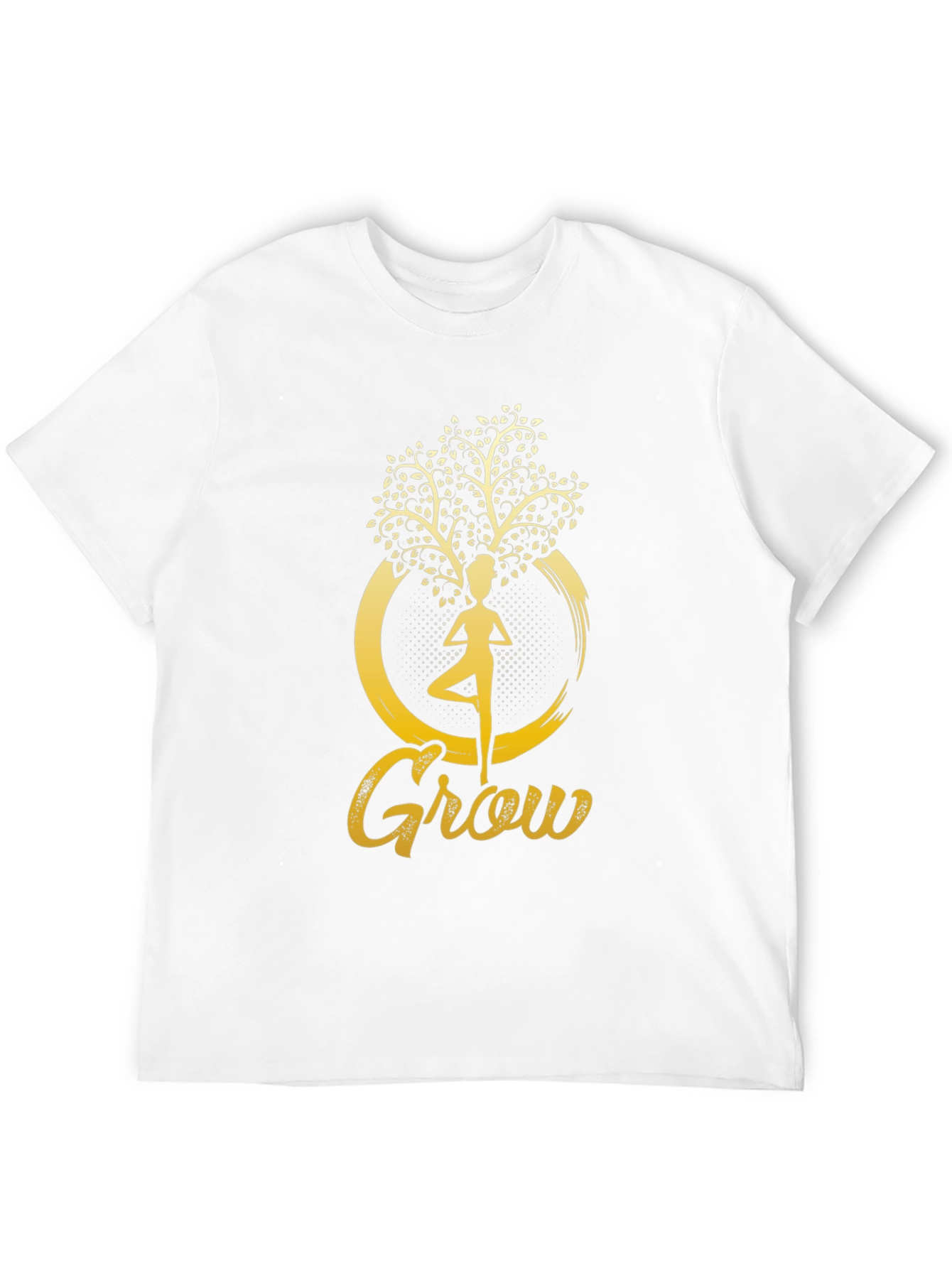 Grow Yoga Tree Graphic T-Shirt - Black