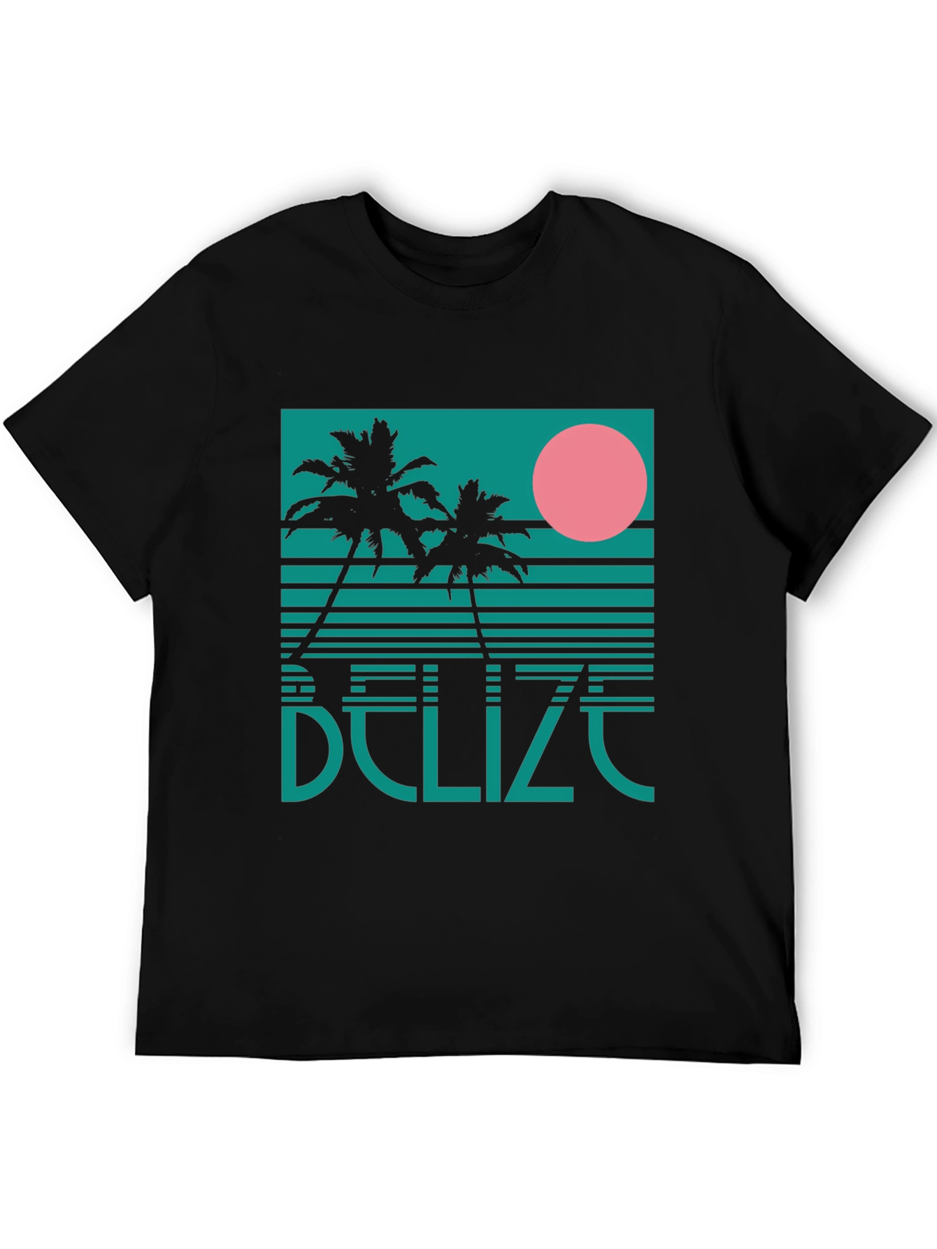 Belize Retro Palm Tree Graphic T-Shirt