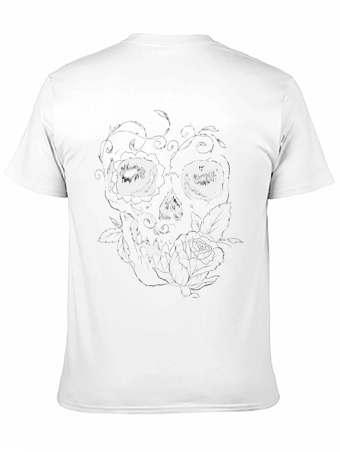 Skull & Rose Graphic T-Shirt - Stylish Mens Tee