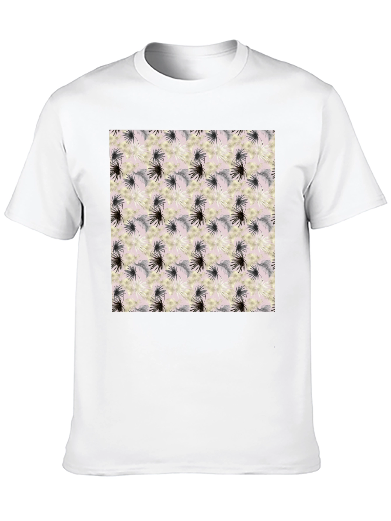 Floral Pattern Crew Neck T-Shirt